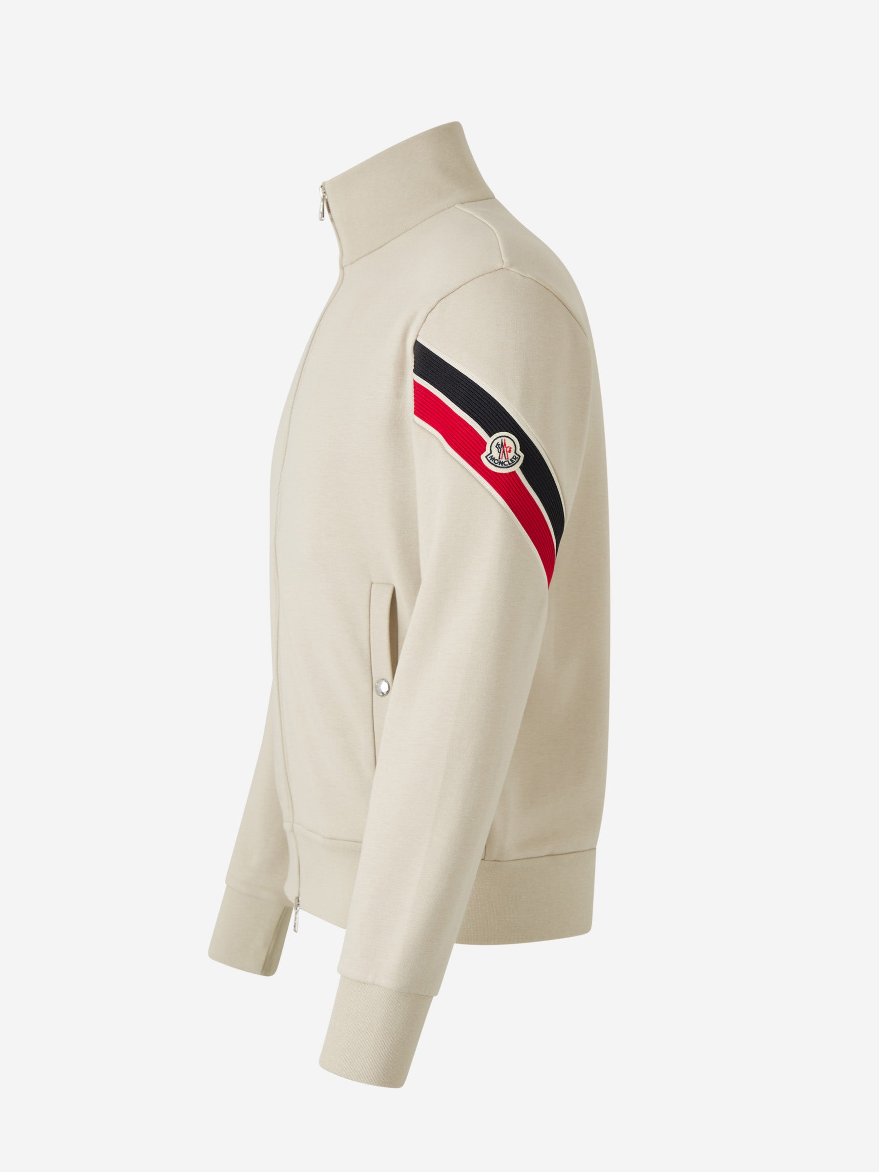 Moncler Chaqueta Cremallera Tricolor Logo color Beige sku 512-002280 01 - Foto 2