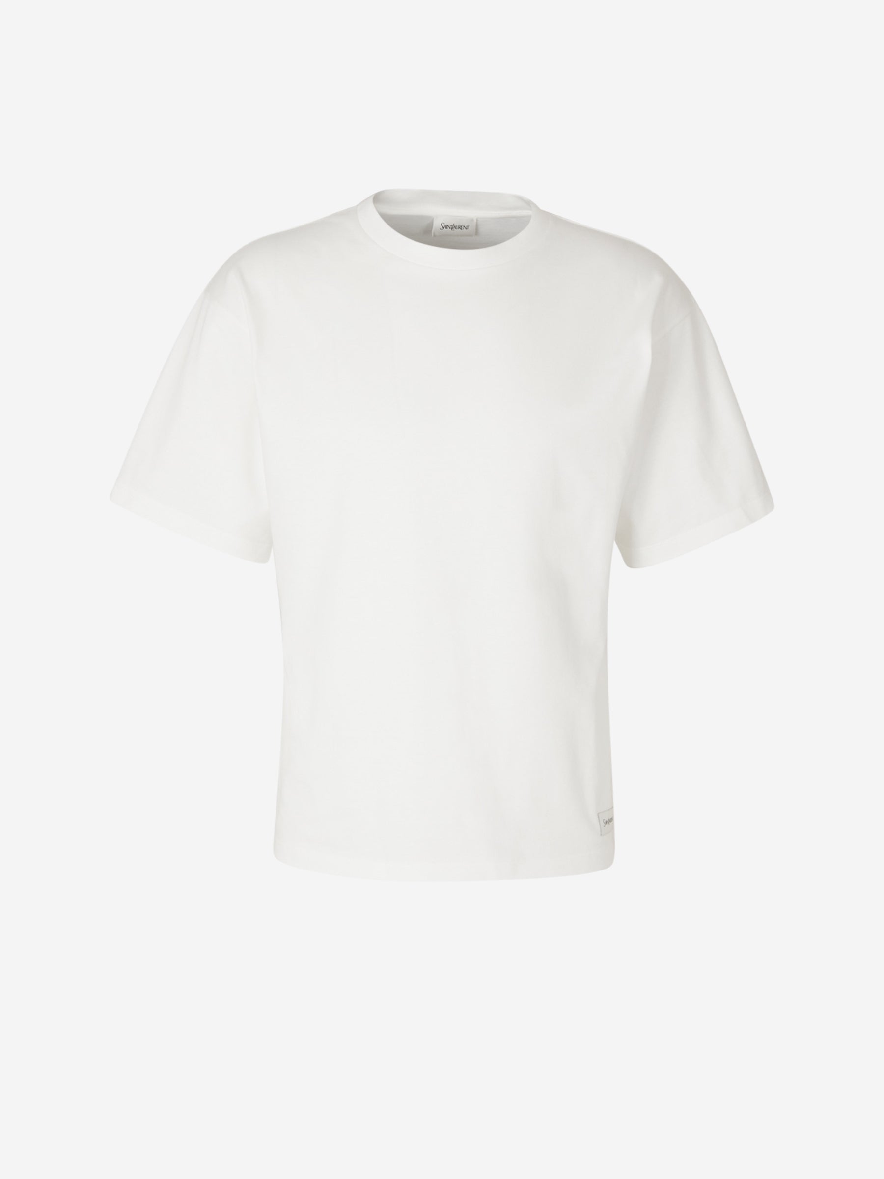 Saint Laurent Camiseta Logo Algodón color Blanco sku 553-003954 01 - Foto 1