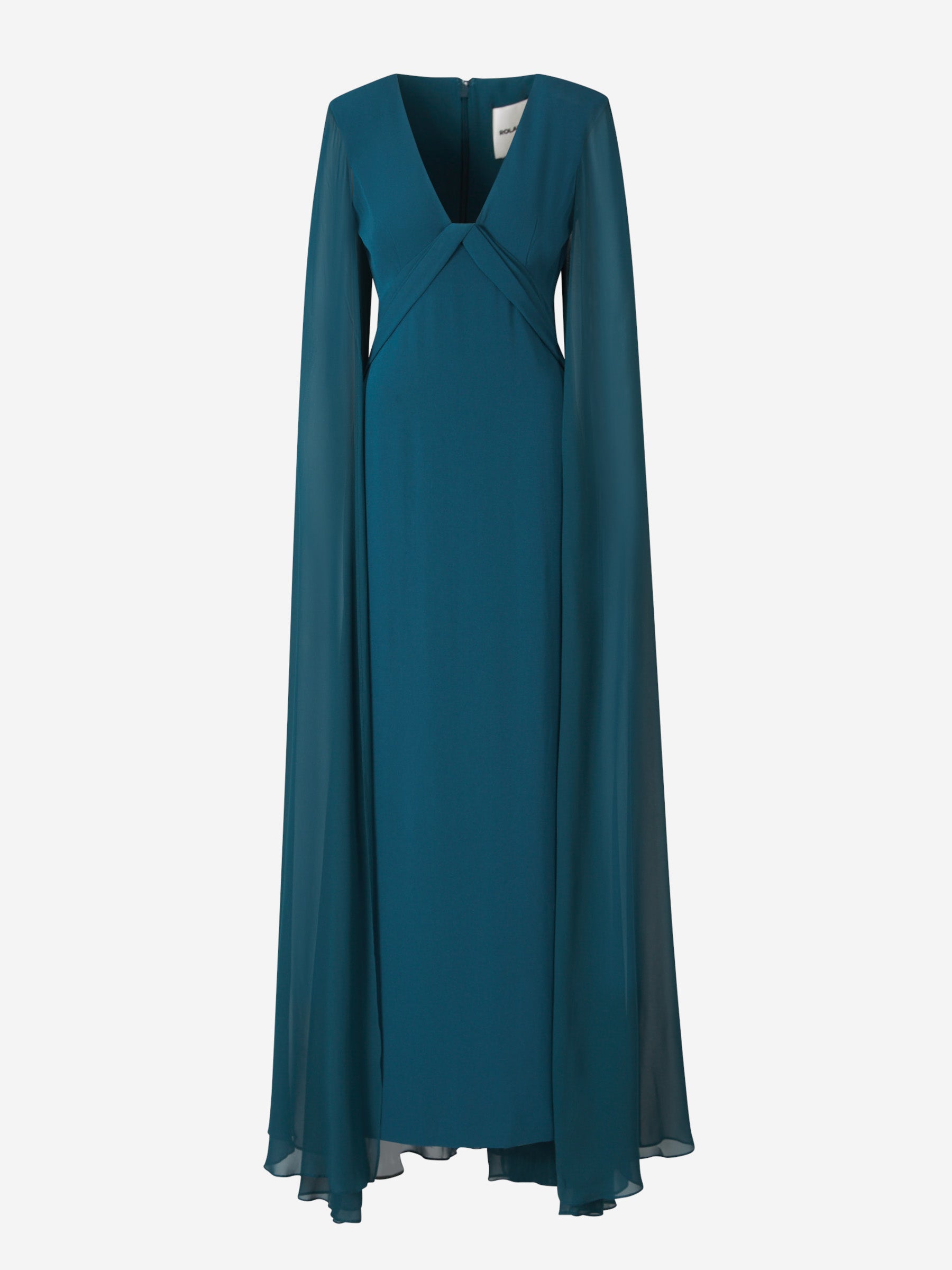 Roland Mouret Vestido Maxi Crepé Capas color Azul sku 732-001393 01 - Foto 1