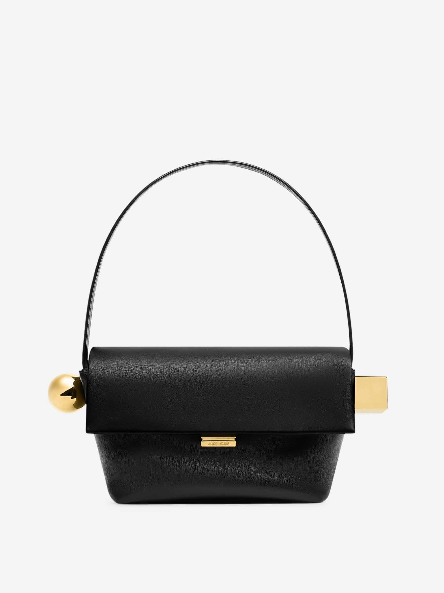 Jacquemus Bolso Mano El Rond Carré color Negro sku 810-007721 02 - Foto 1