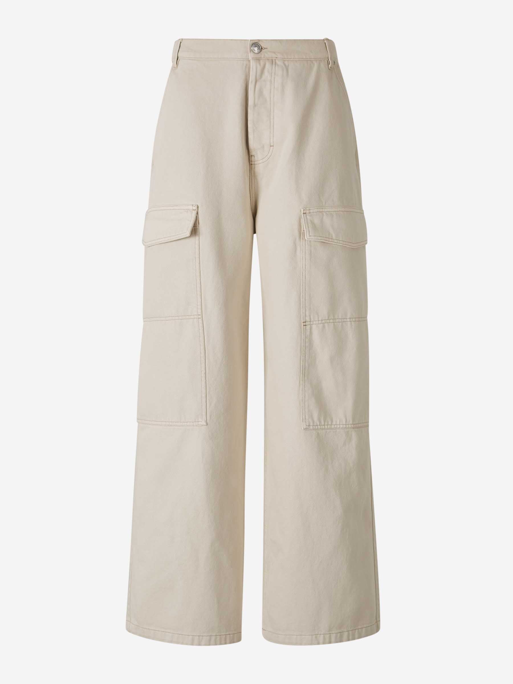 Ami Paris Pantalones Worker Cargo color Marfil sku 521-003125 01 - Foto 1