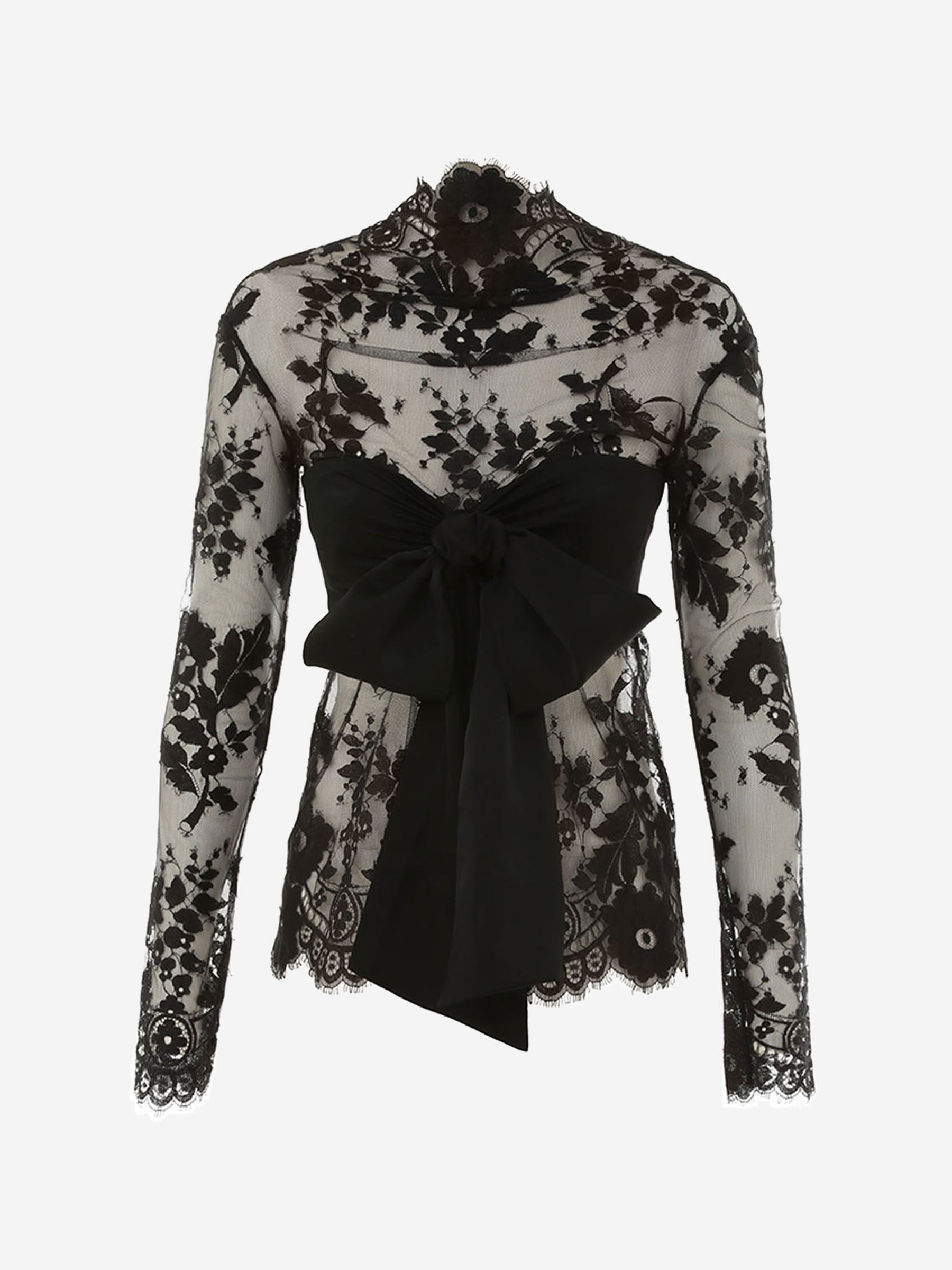 Zimmermann Blusa Encaje Lazo color Negro sku 701-002149 00