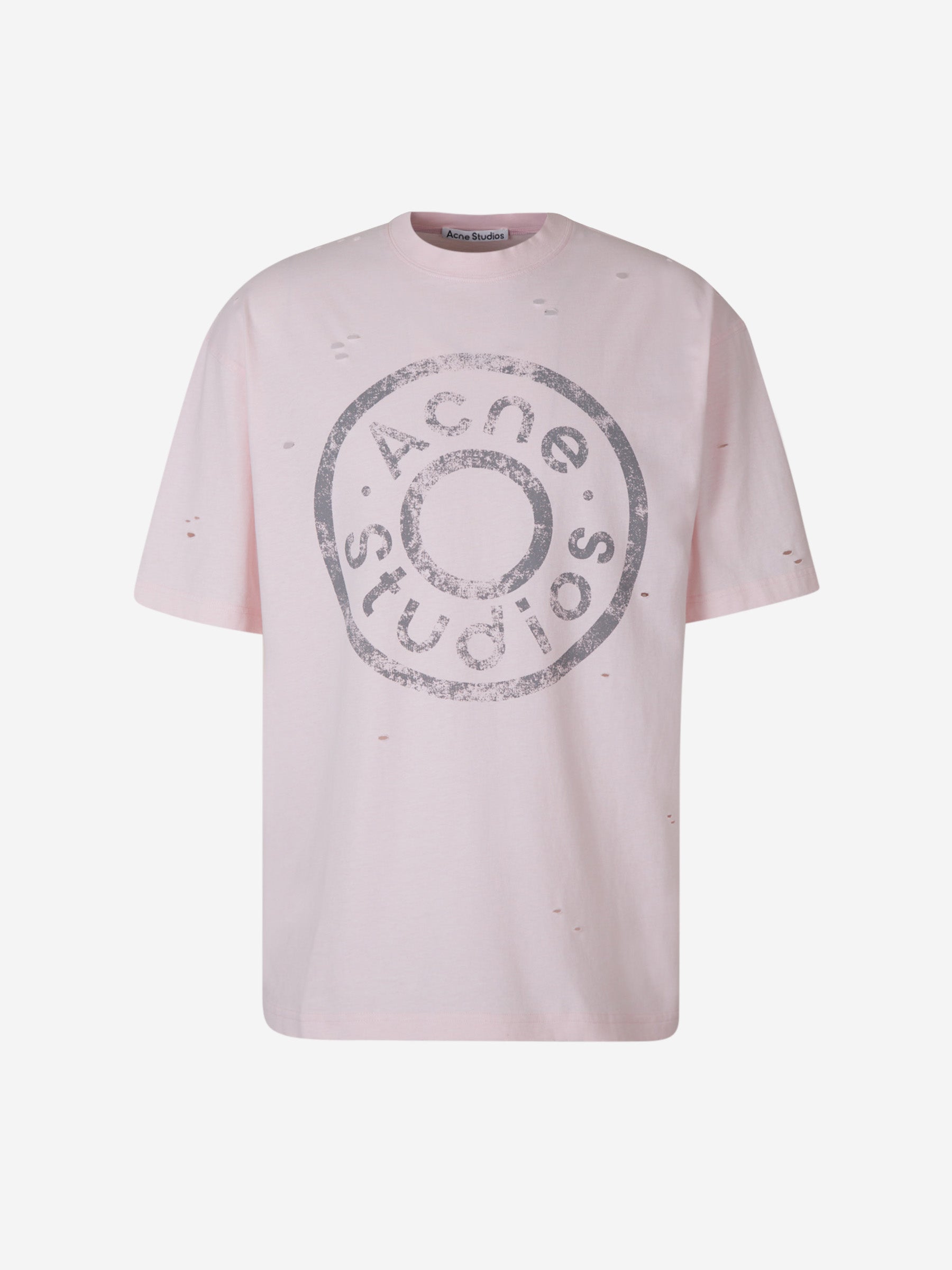 Acne Studios Camiseta Logo Vintage color Rosa Palo sku 553-003917 02 - Foto 1