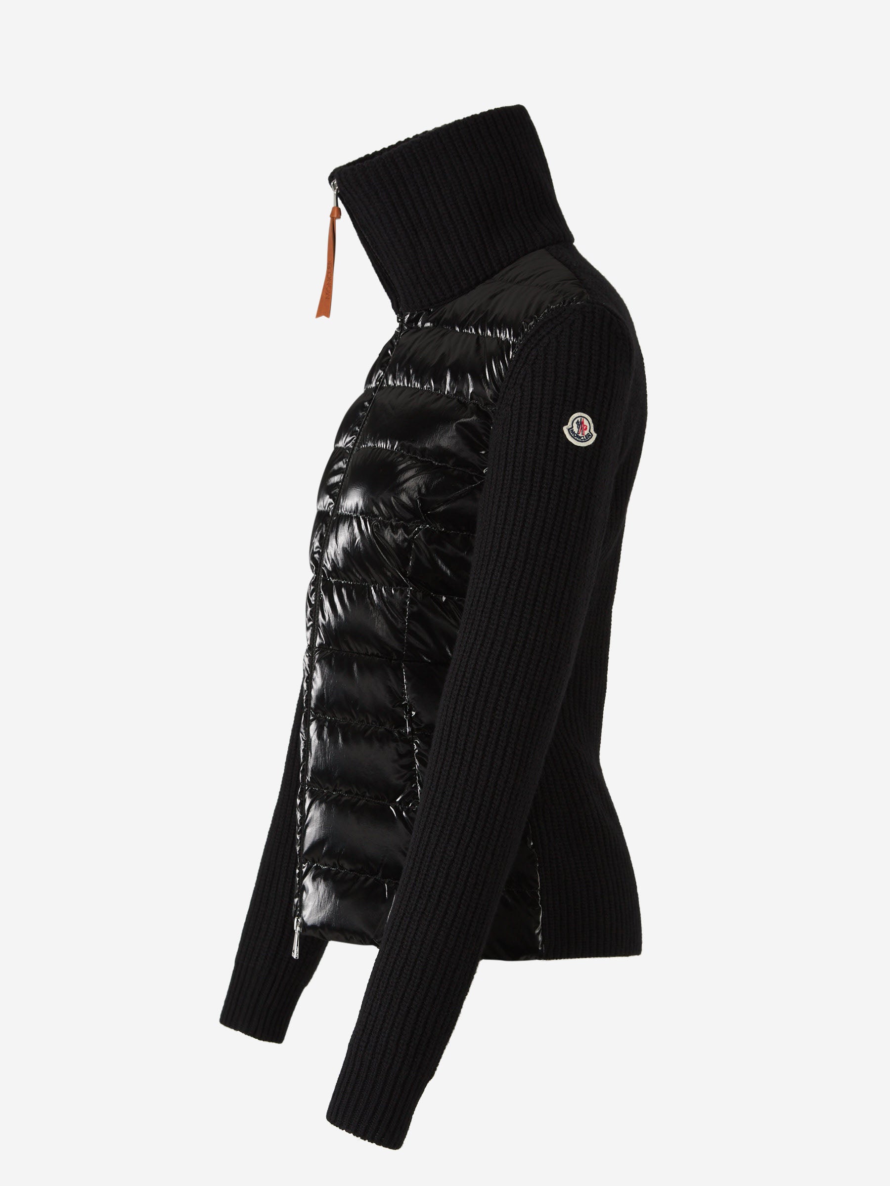 Moncler Cárdigan Acolchado Logo color Negro sku 713-000322 01 - Foto 2