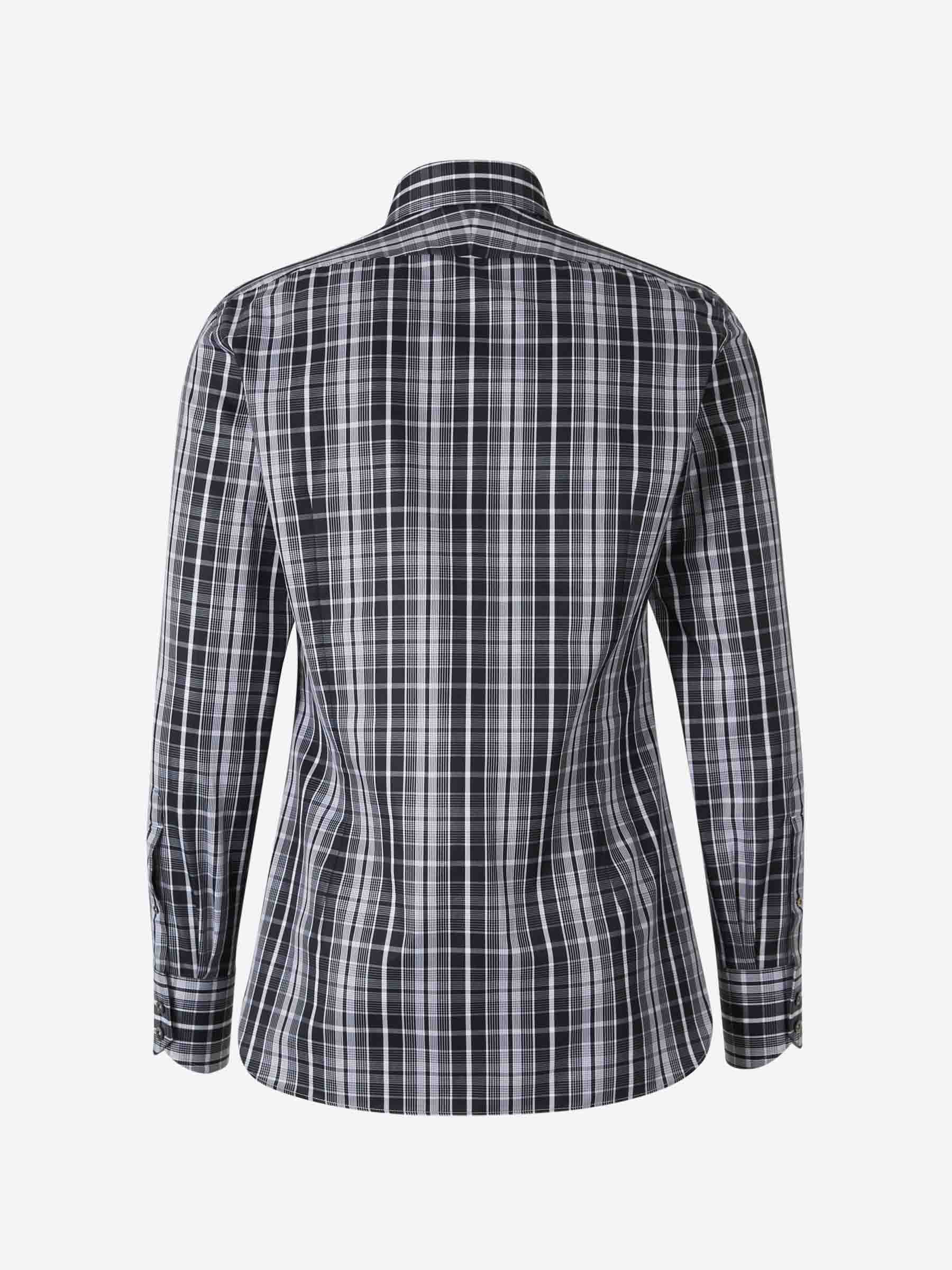 Tom Ford Camisa Motivo Cuadros color Blanco y Negro sku 531-006285 01 - Foto 2