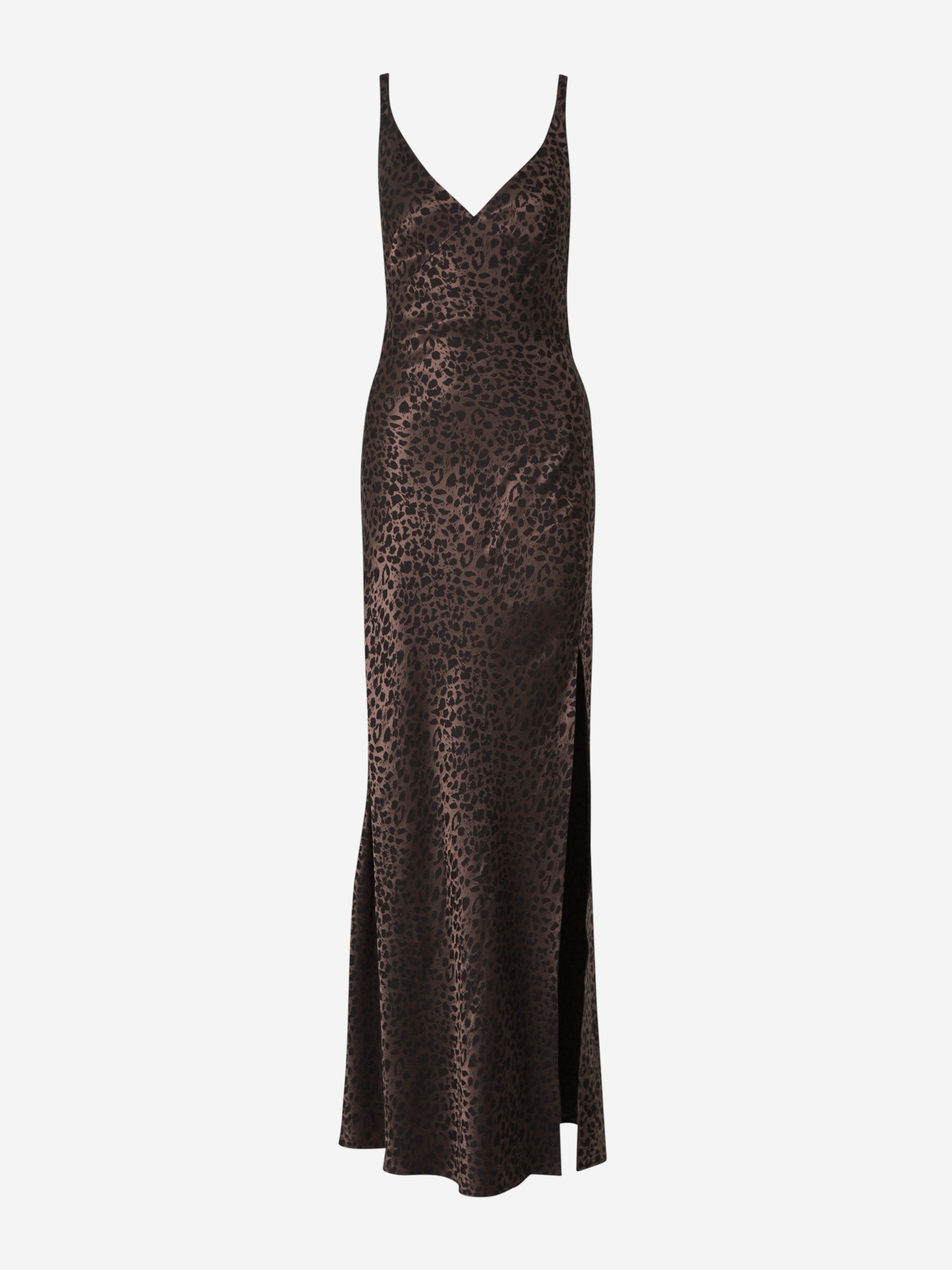 Alexander McQueen Vestido Maxi Motivo Leopardo color Negro sku 721-000332 01 - Foto 1