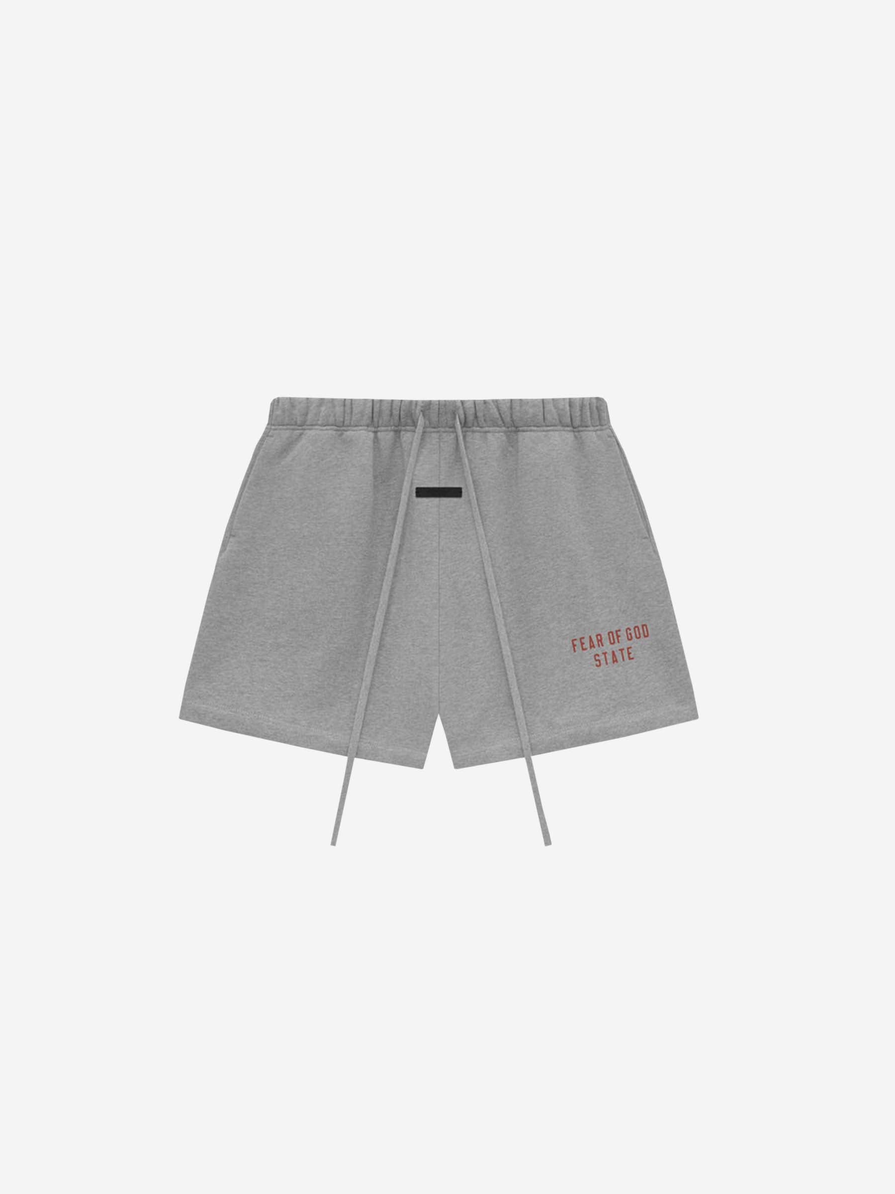 Fear of God Essentials Bermudas Logo Algodón color Gris Piedra sku 523-001056 02 - Foto 1