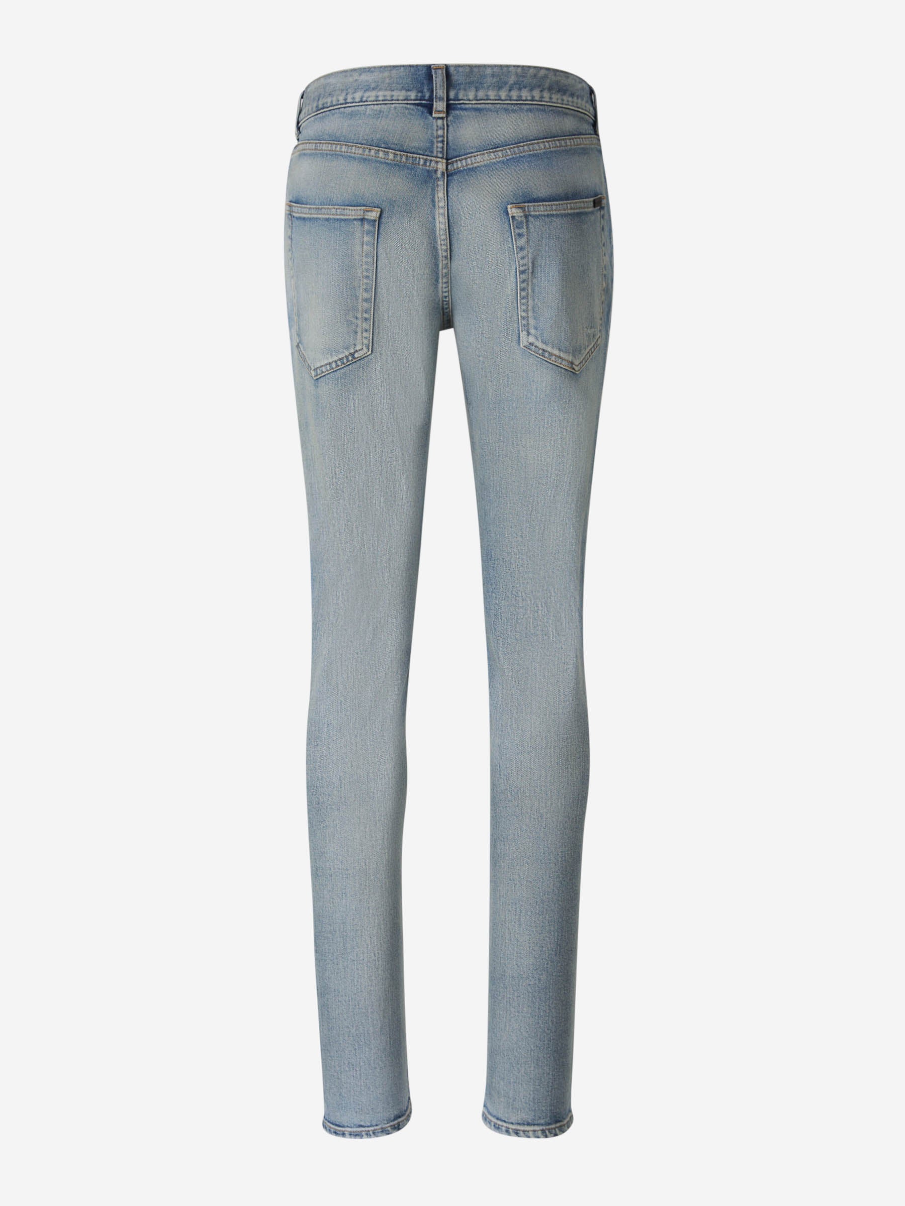 Saint Laurent Jeans Slim Algodón color Azul Denim Oscuro sku 522-002712 01 - Foto 2