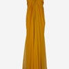 Alexander McQueen Vestido Seda Maxi color Mostaza sku 732-001301 02 - Foto 1