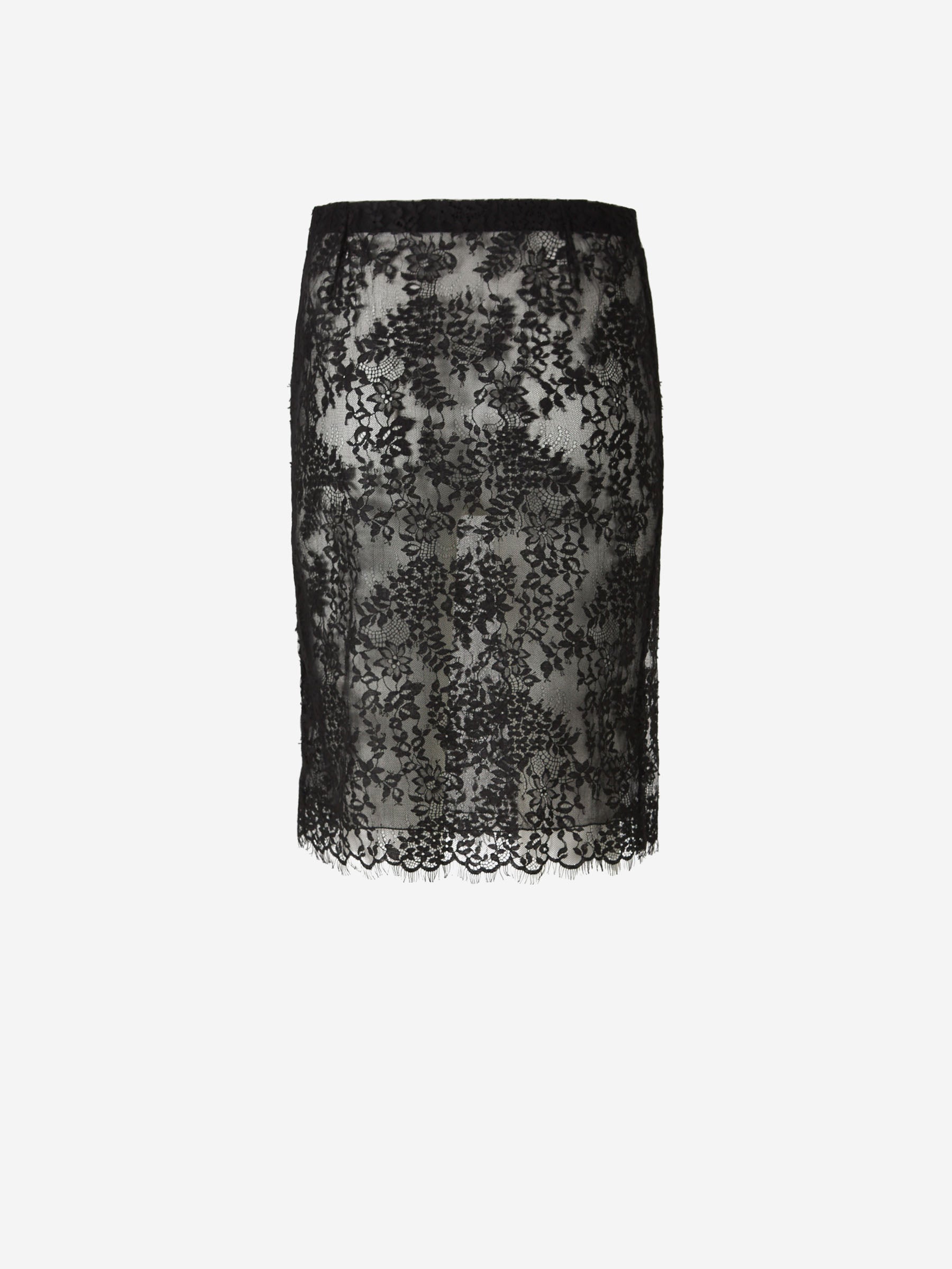 Saint Laurent Falda Midi Seda color Negro sku 750-001535 01 - Foto 2