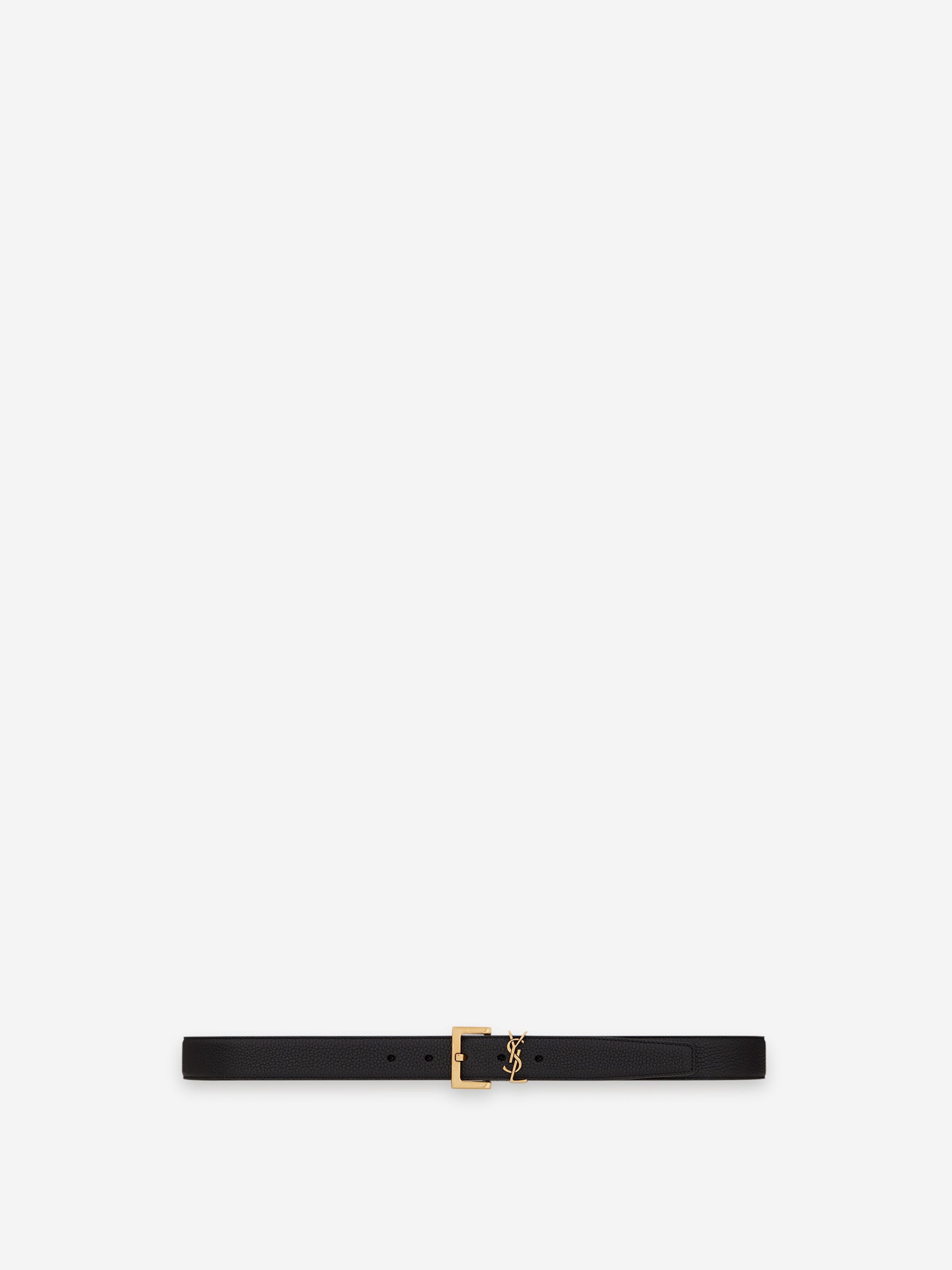 Saint Laurent Cinturón Logo Piel color Negro sku 622-001244 01 - Foto 1