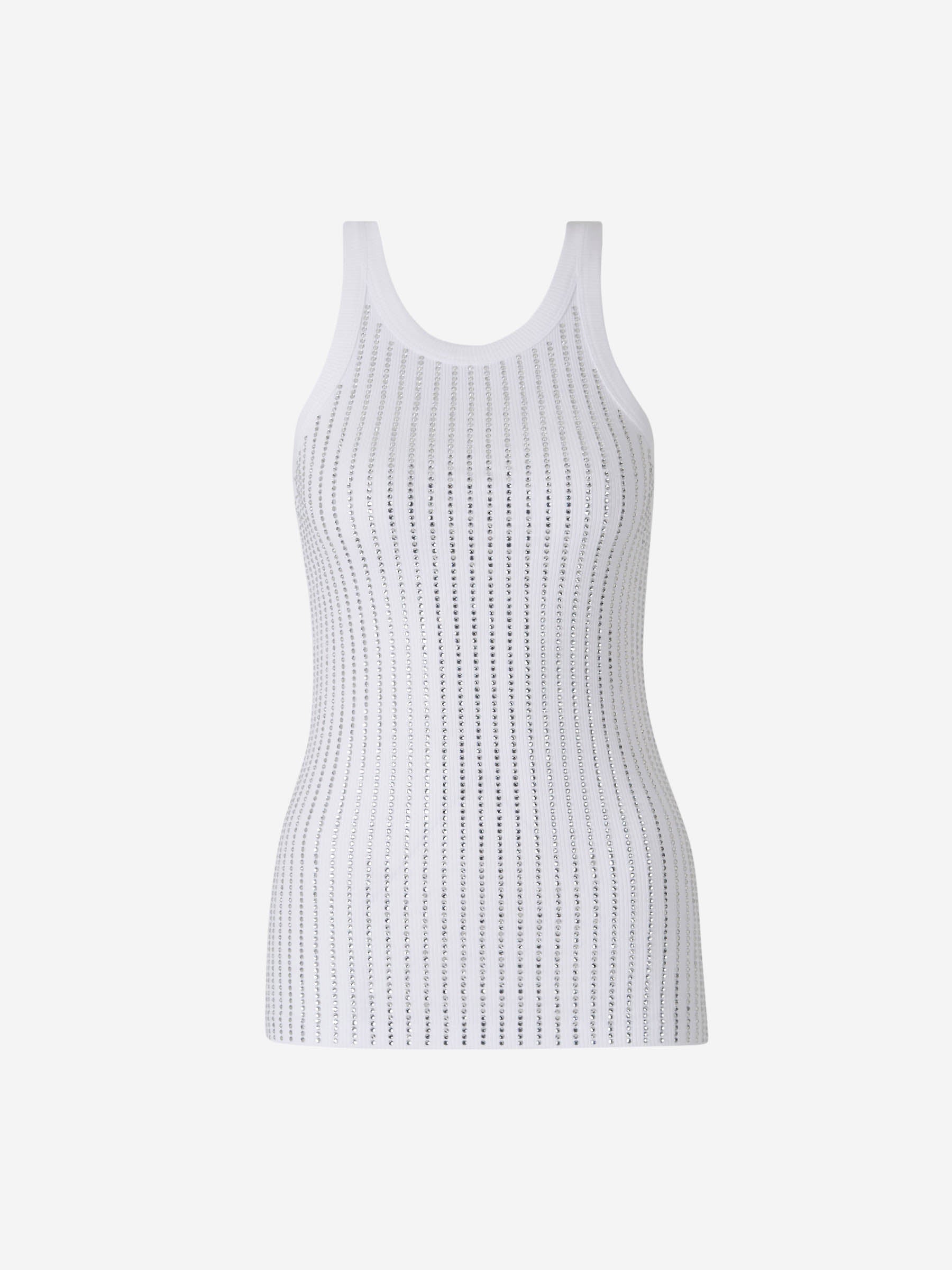 The Attico Top Tank Strass color Blanco sku 703-002287 01 - Foto 1