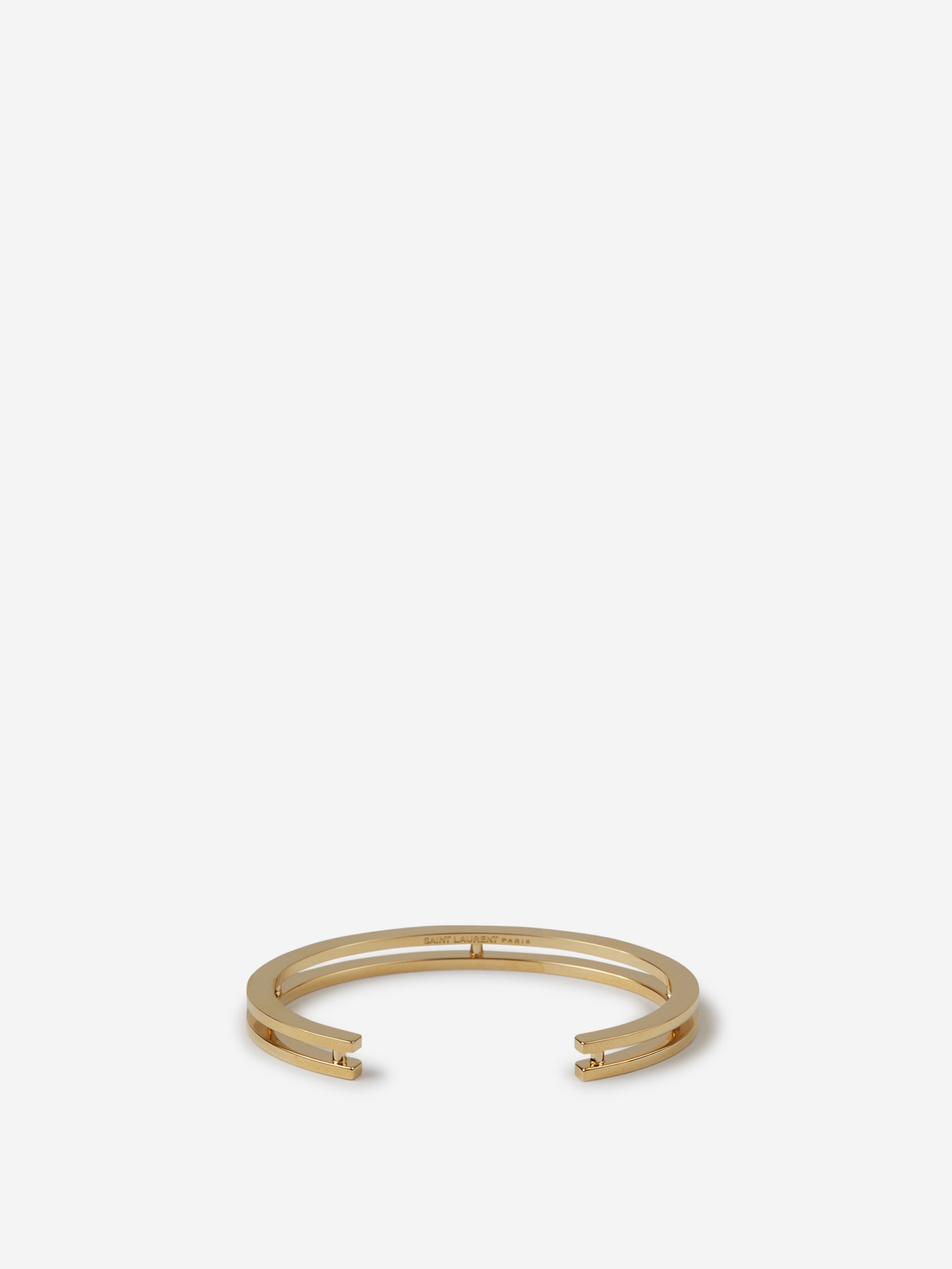 Saint Laurent Brazalete Apilado Hueco color Dorado sku 682-000788 01 - Foto 2