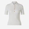 Courrèges Top Polo Canalé color Blanco sku 782-001593 02 - Foto 1