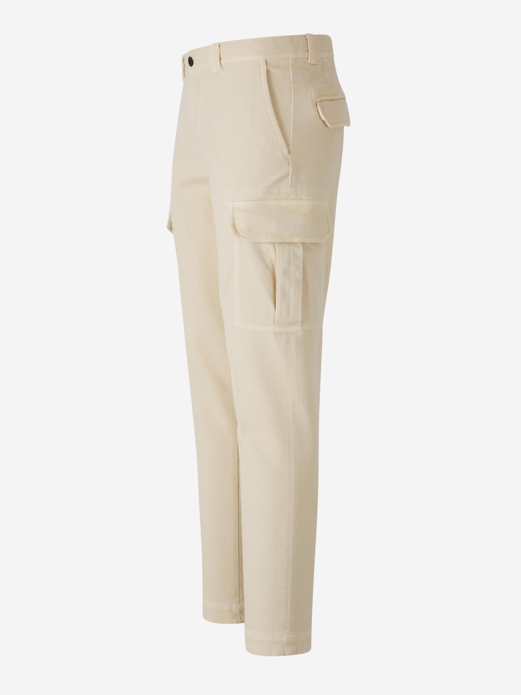 Incotex Slacks Pantalones Cargo Algodón color Crema sku 521-003177 01 - Foto 2