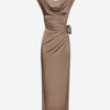 Magda Butrym Vestido Midi Rose color Taupe sku 721-000313 01 - Foto 1