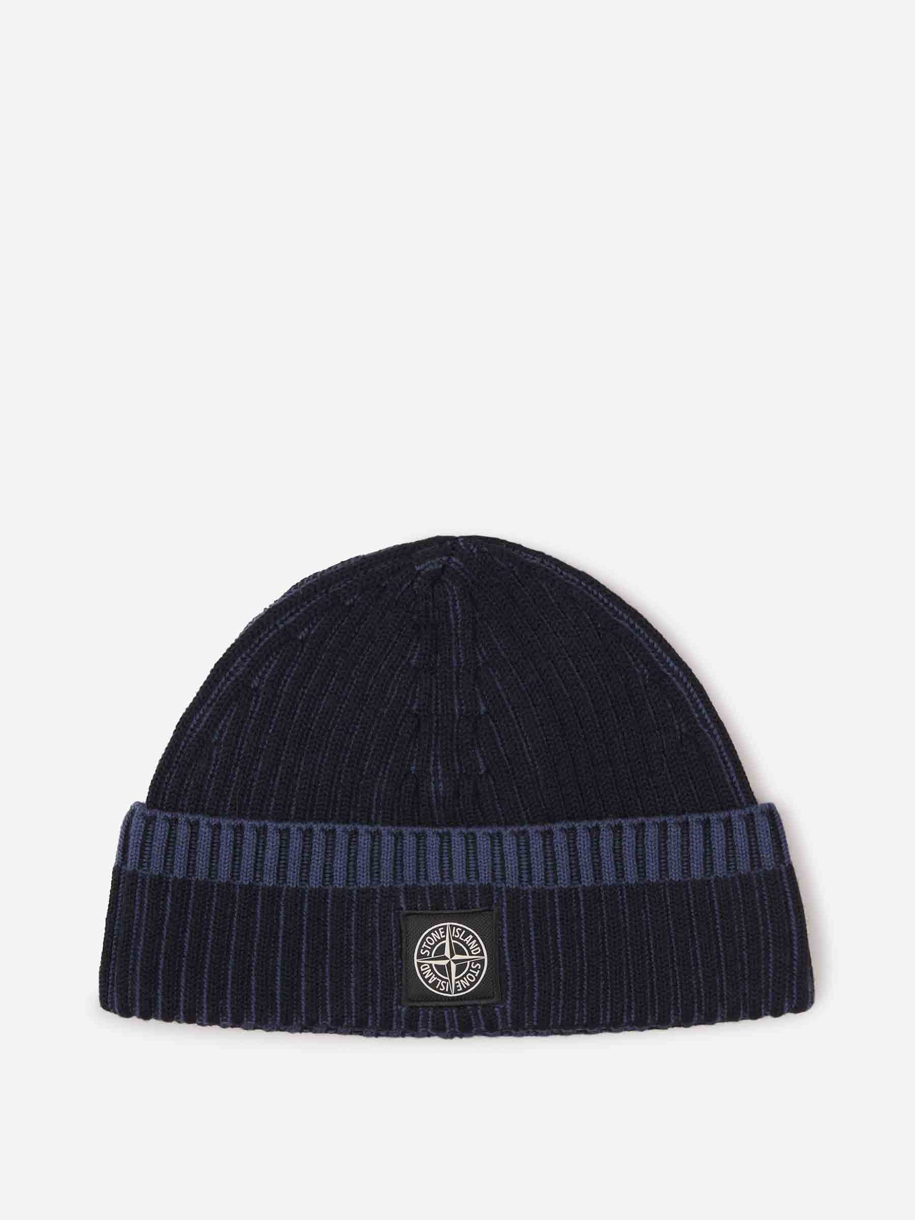 Stone Island Gorro Lana Punto color Azul Noche sku 695-001583 01 - Foto 1