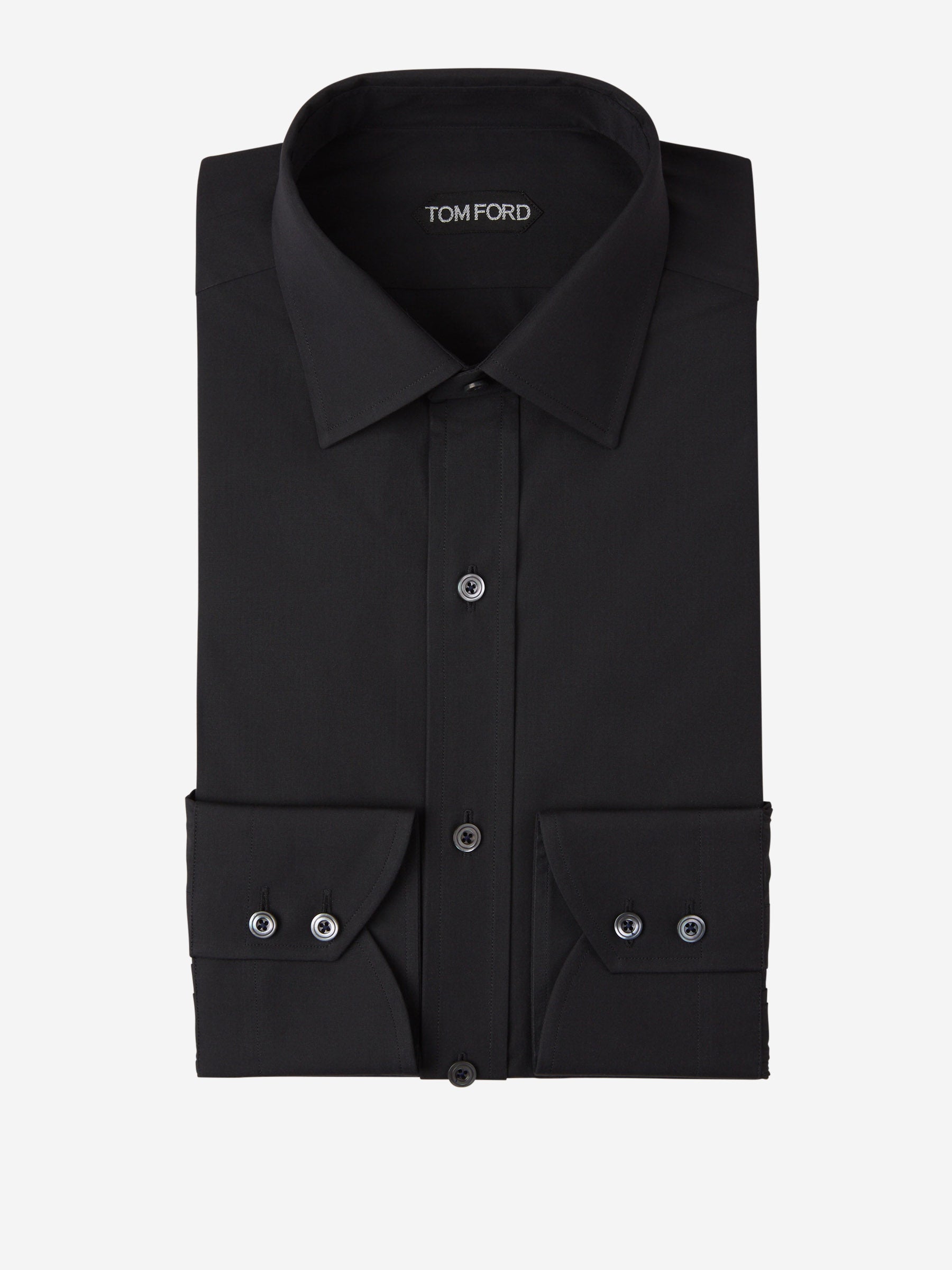 Tom Ford Camisa Lisa Algodón color Negro sku 401-003096 02