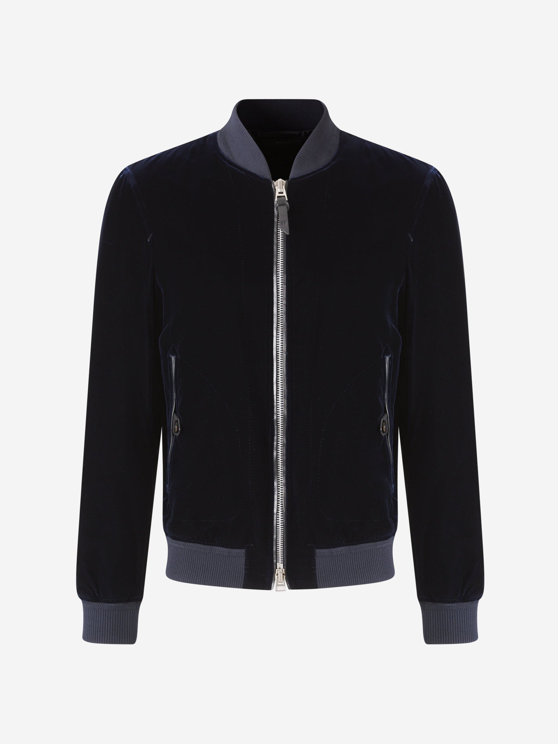 Tom Ford Chaqueta Bomber Terciopelo color Azul Marino sku 512-002259 01 - Foto 1