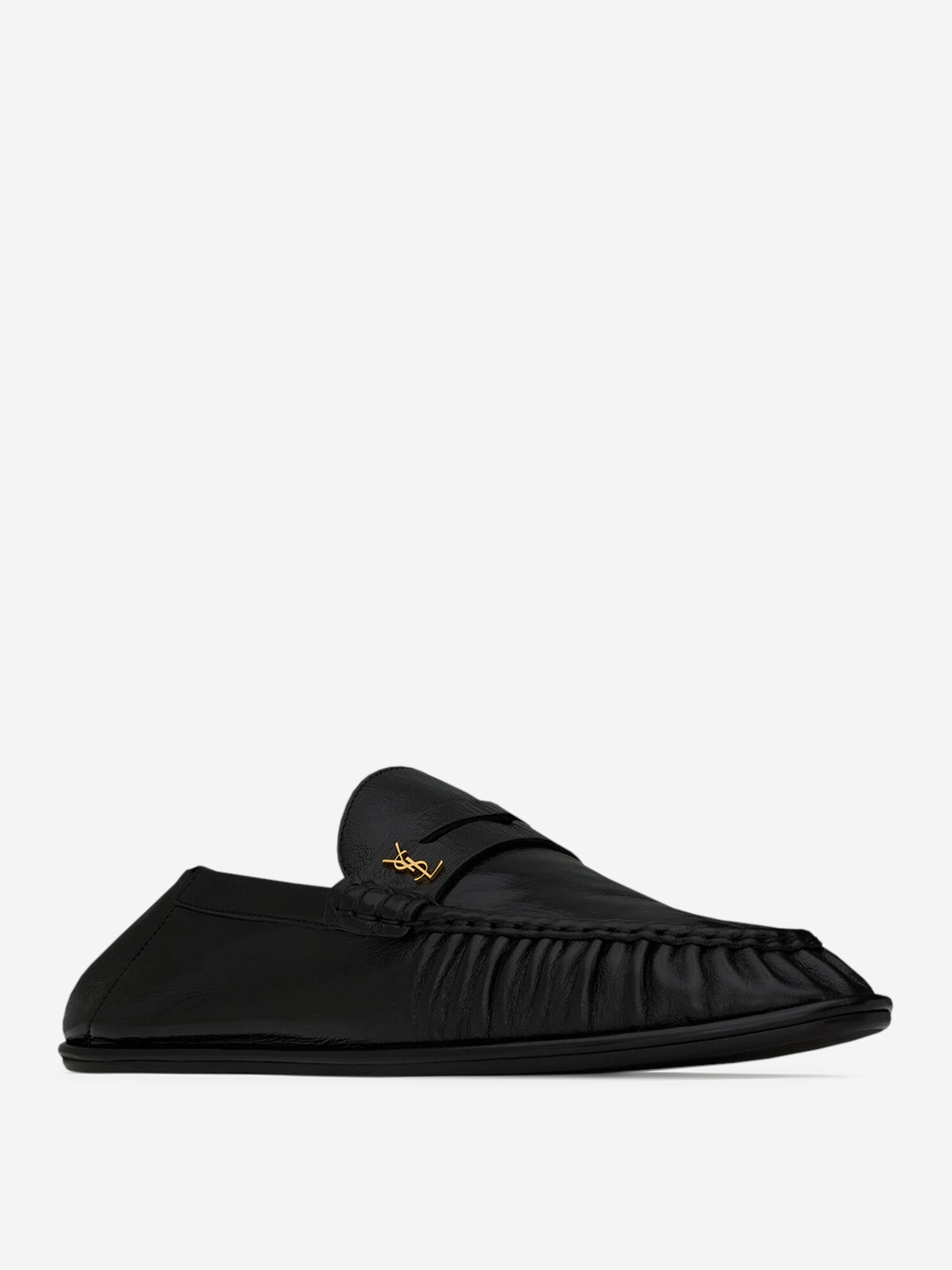 Saint Laurent Mocasines Piel Fruncida color Negro sku 611-004545 01 - Foto 2