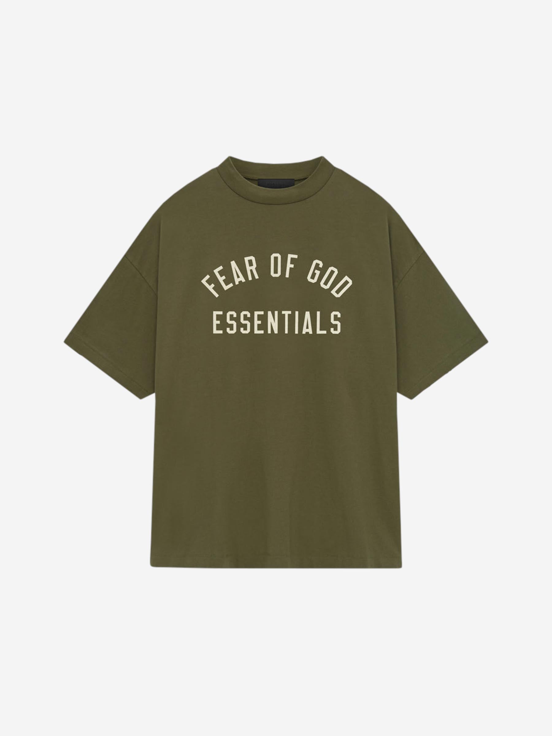 Fear of God Essentials Camiseta Logo Algodón color Verde Militar sku 553-004010 05 - Foto 1