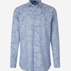 Etro Camisa Algodón de rayas con motivo floral color Azul sku 531-006265 01 - Foto 1