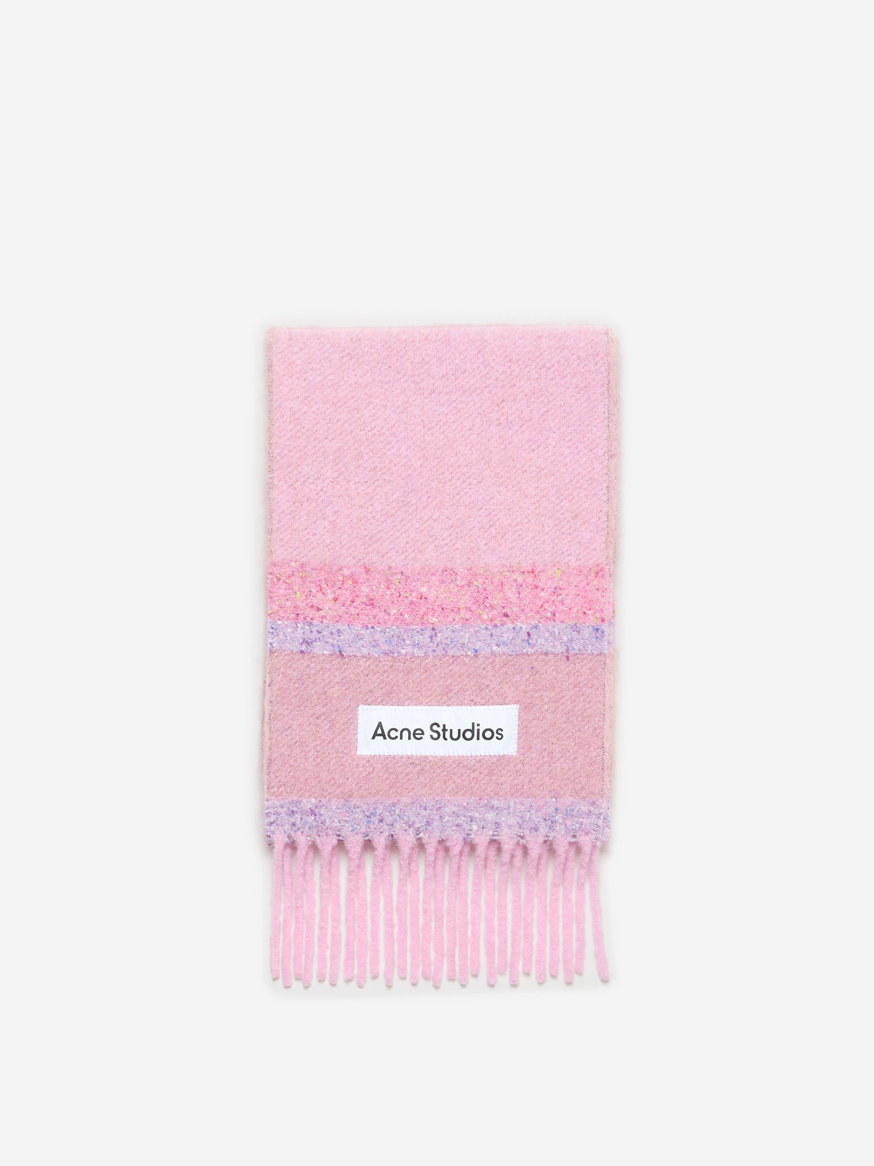 Acne Studios Bufanda Alpaca Motivo Rayas color Rosa sku 840-000772 01 - Foto 1