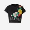 Balmain Camiseta Cropped Logo color Negro sku 782-001567 01 - Foto 1