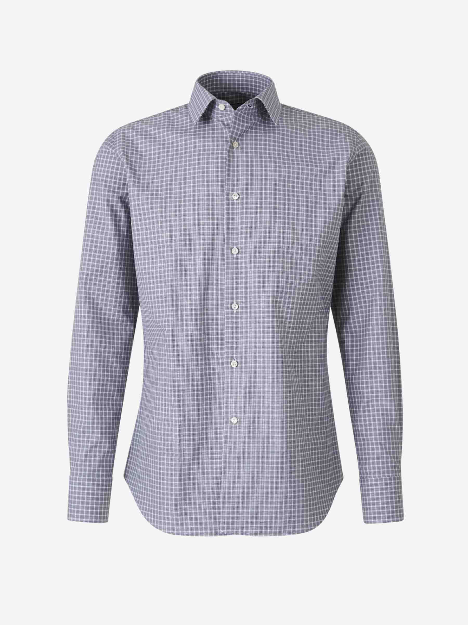 Canali Camisa Motivo Cuadros color Gris Piedra sku 531-006375 01 - Foto 1