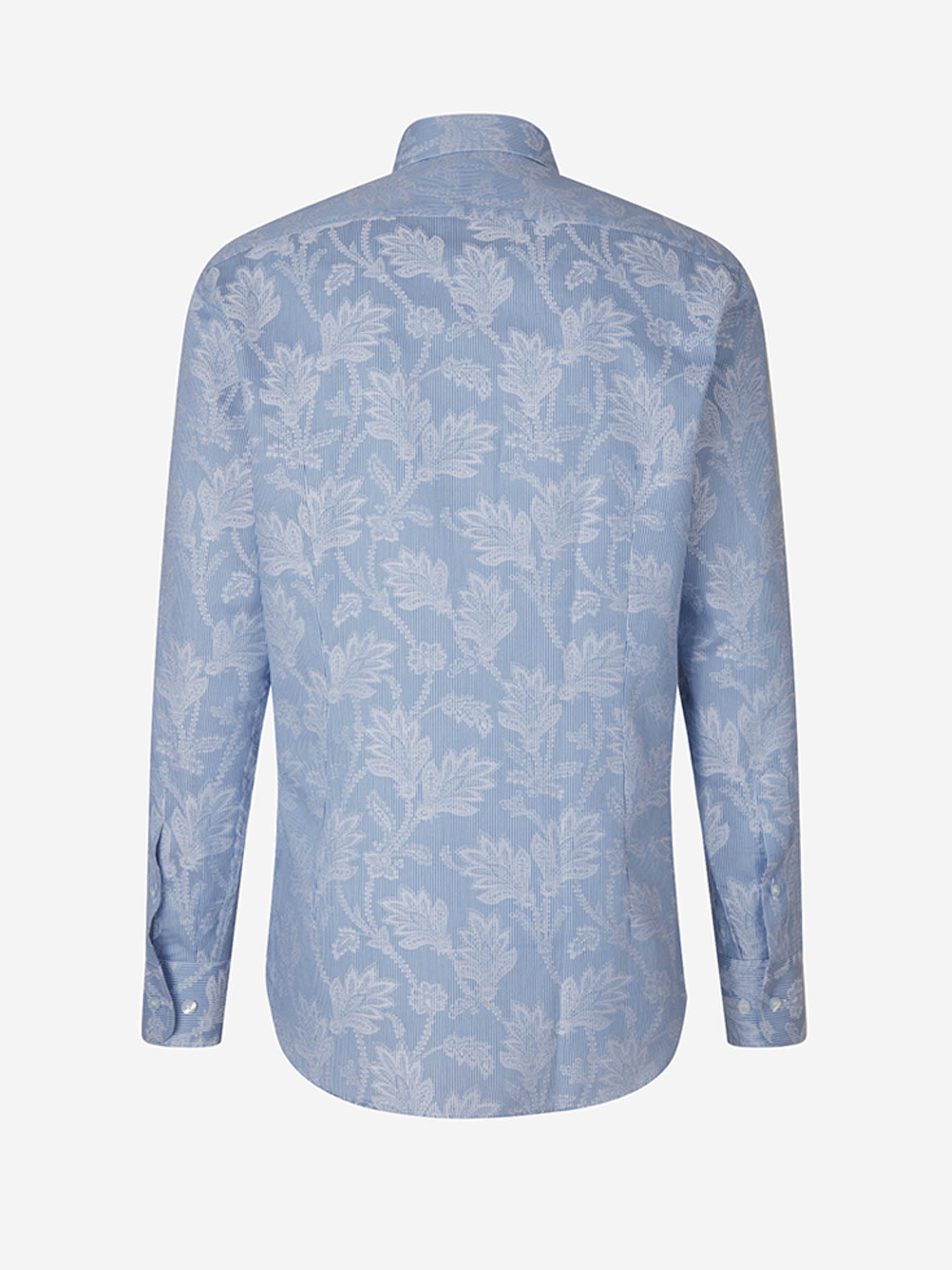 Etro Camisa Algodón de rayas con motivo floral color Azul sku 531-006265 01 - Foto 2