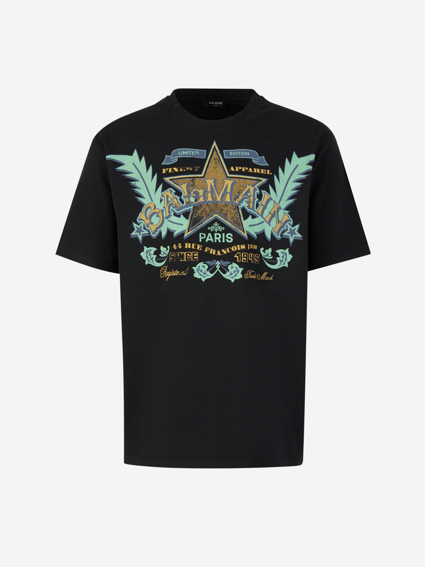 Balmain printed discount t shirt