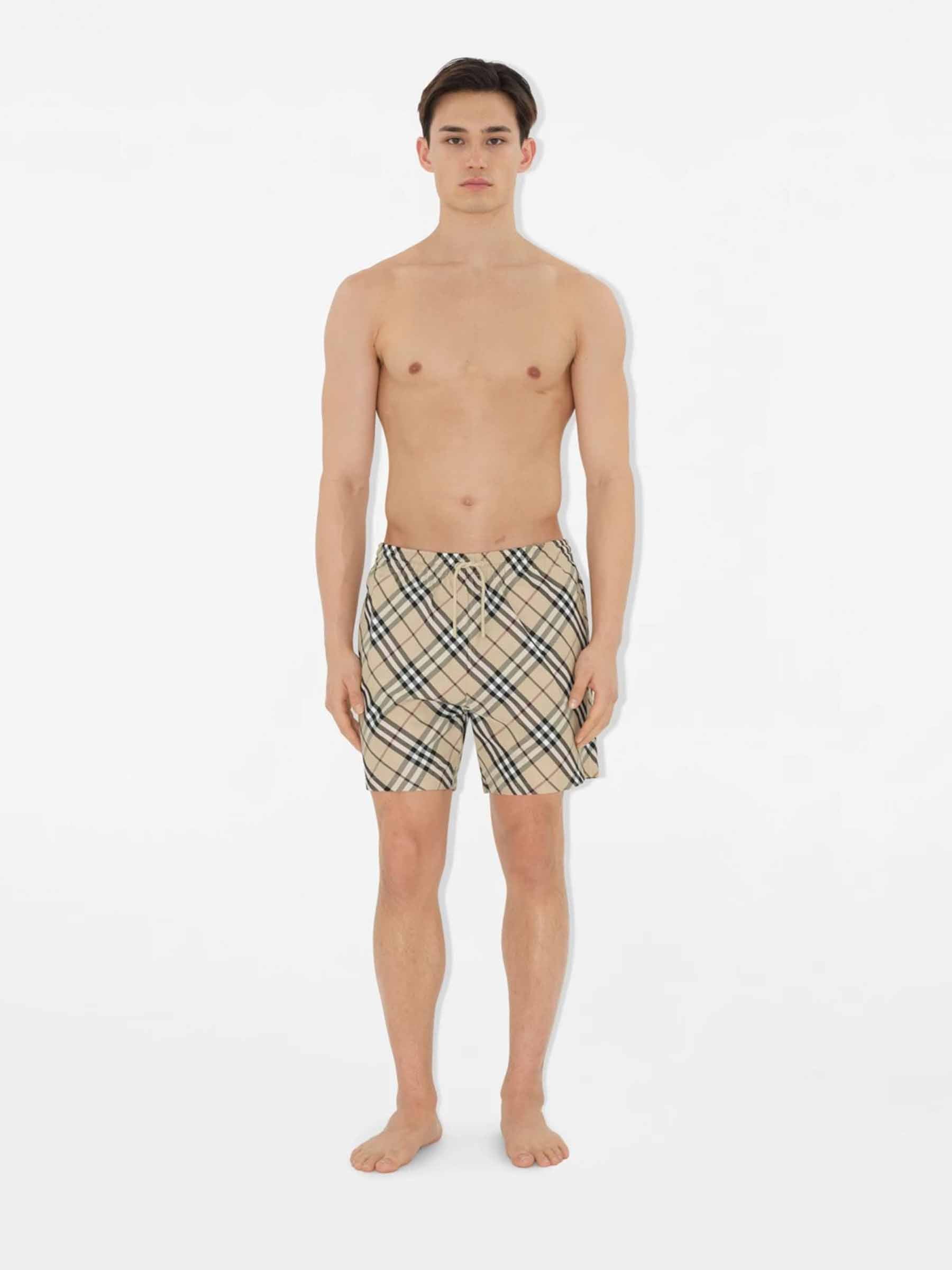 Checkered Pattern Swimsuit