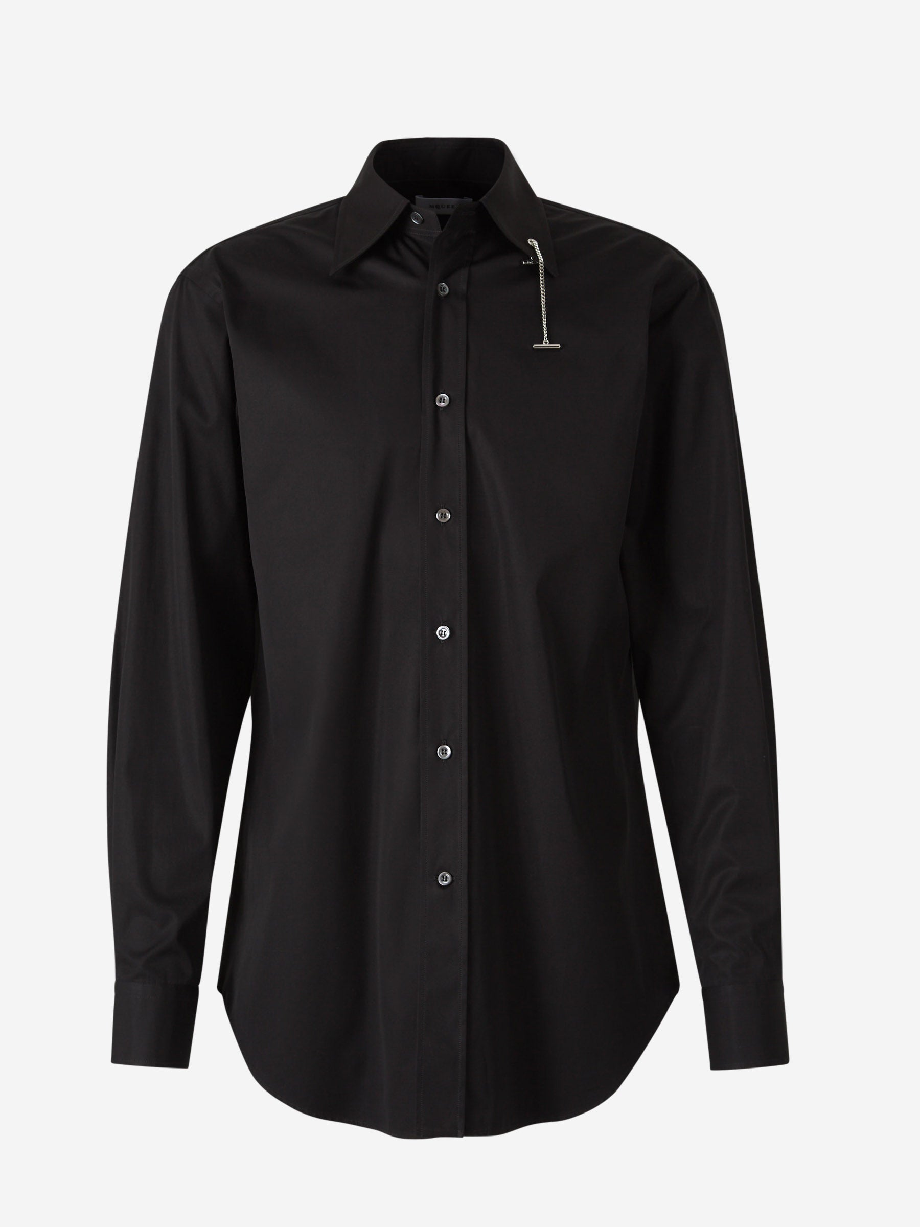 Alexander McQueen Camisa Lisa Algodón color Negro sku 531-006380 01 - Foto 1