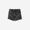 Mugler Shorts Denim Tachuelas color Negro sku 762-000473 01 - Foto 1