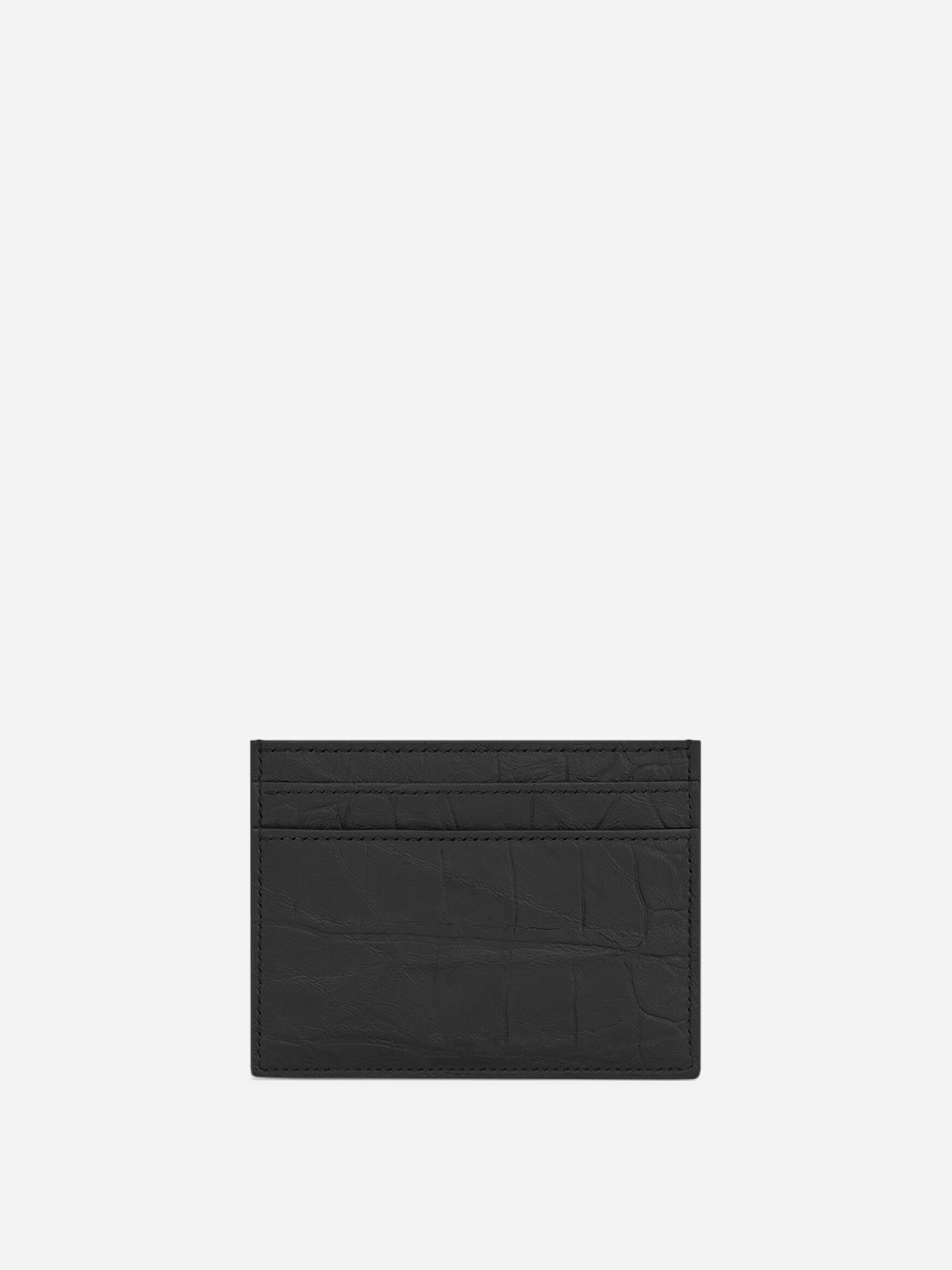 Saint Laurent Tarjetero Piel Logo color Negro sku 691-001371 01 - Foto 2