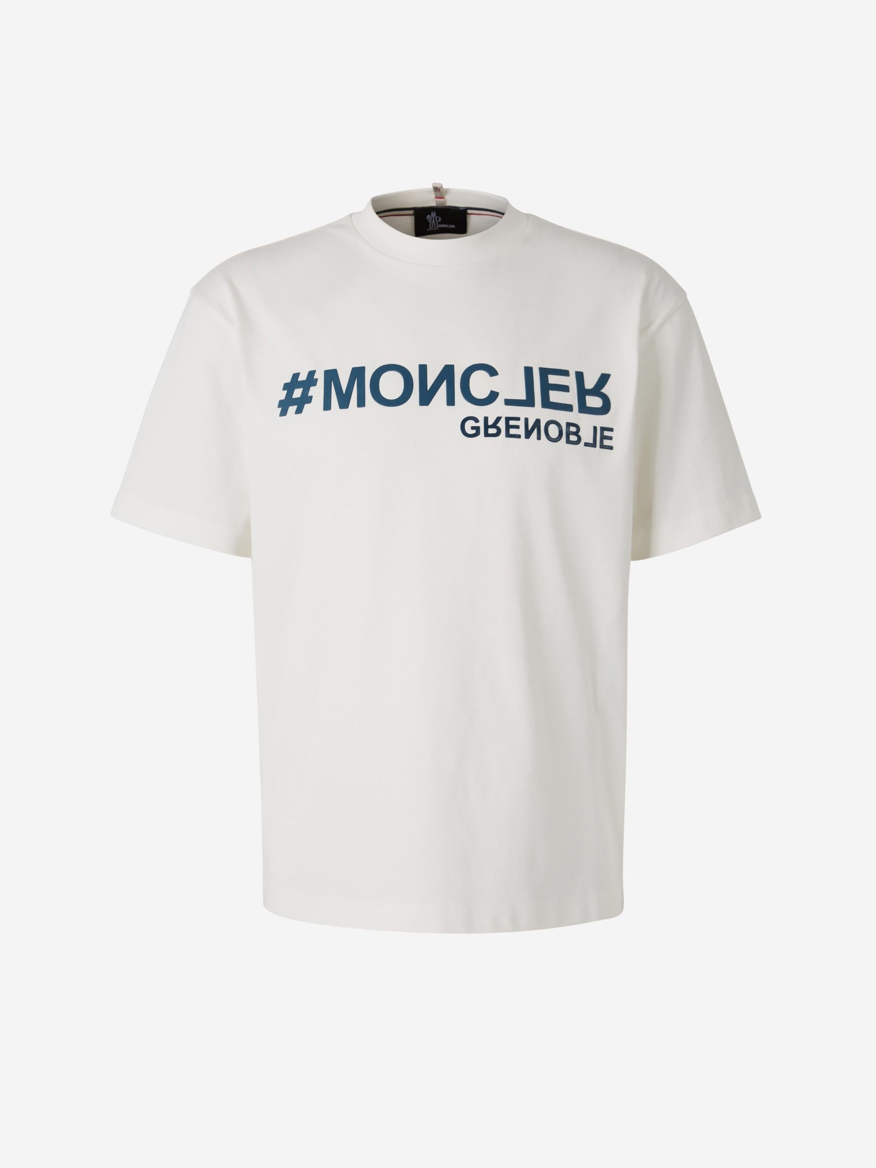 Moncler Grenoble Camiseta Logo Algodón color Marfil sku 553-003789 01 - Foto 1