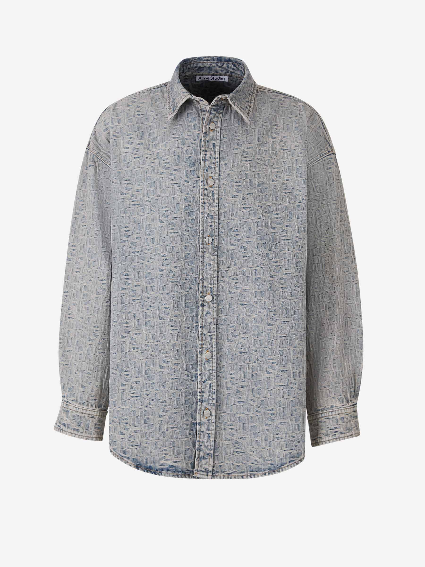 Acne Studios Sobrecamisa Denim Monograma color Azul Denim Claro sku 531-006326 01 - Foto 1