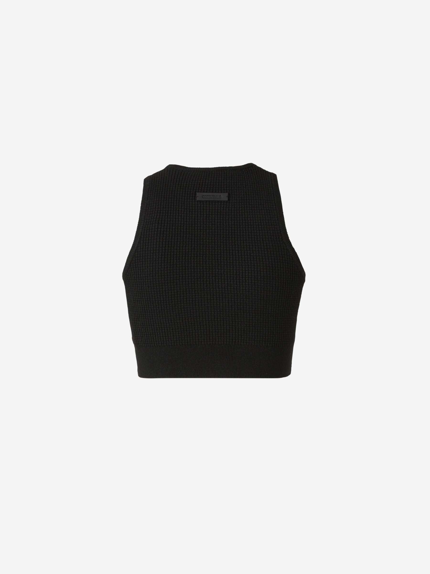 Fear of God Essentials Top Canalé Algodón color Negro sku 703-002271 01 - Foto 2