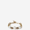 Alexander McQueen Pulsera Pearl-like Skull Chain color Dorado sku 850-001763 01 - Foto 1