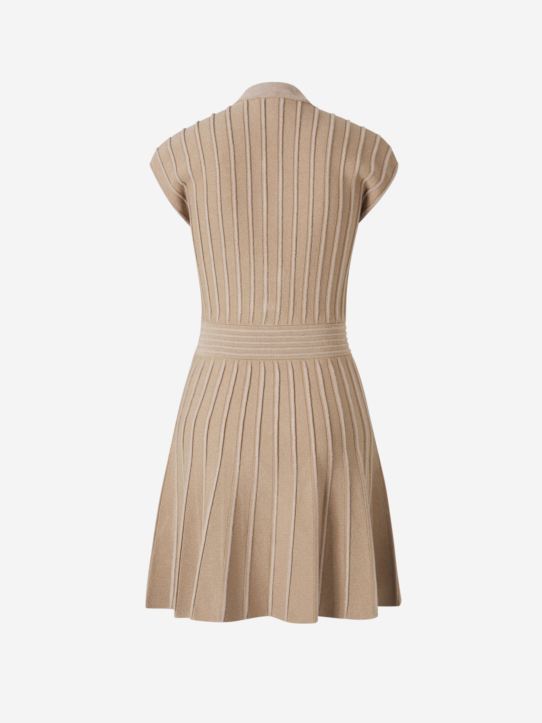 Balmain Vestido Mini Punto color Beige sku 731-005954 01 - Foto 2