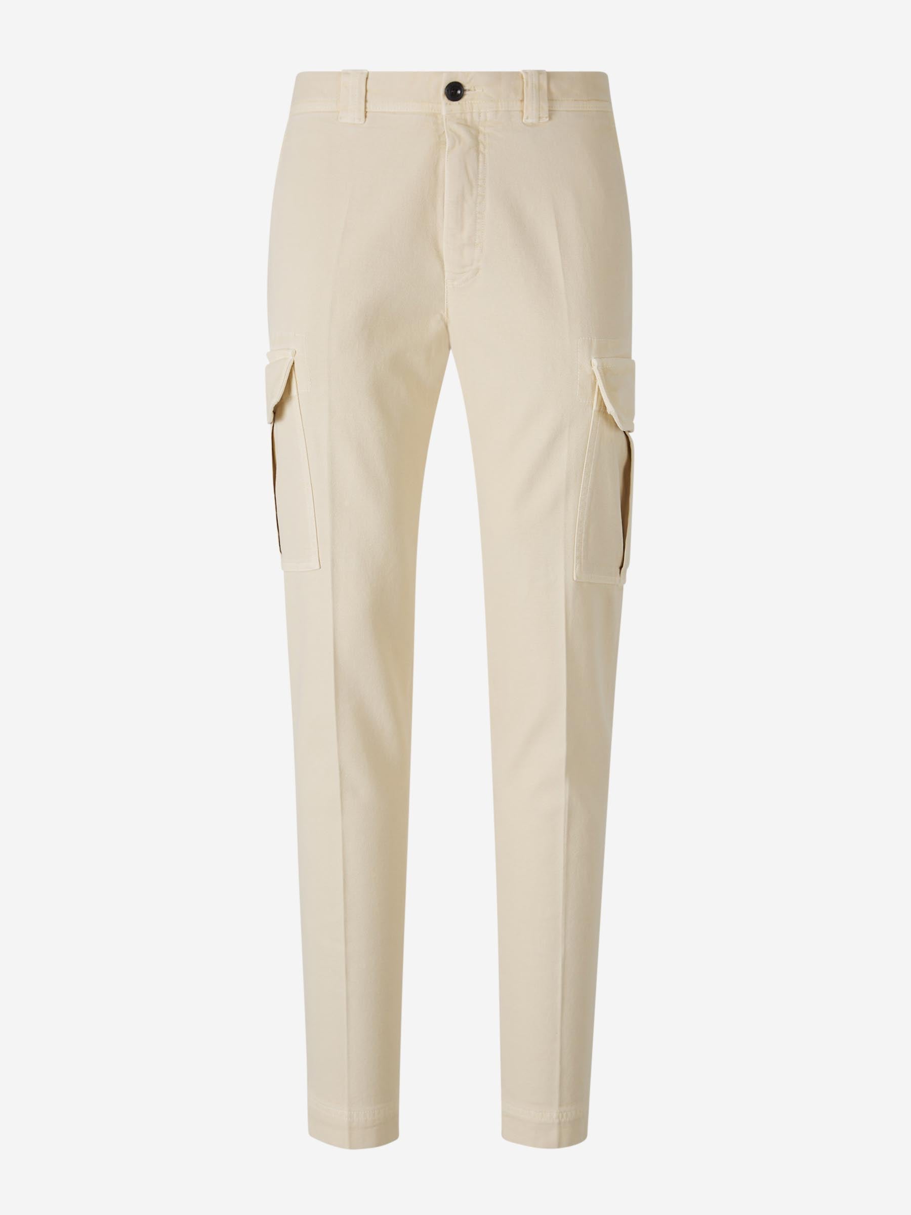 Incotex Slacks Pantalones Cargo Algodón color Crema sku 521-003177 01 - Foto 1