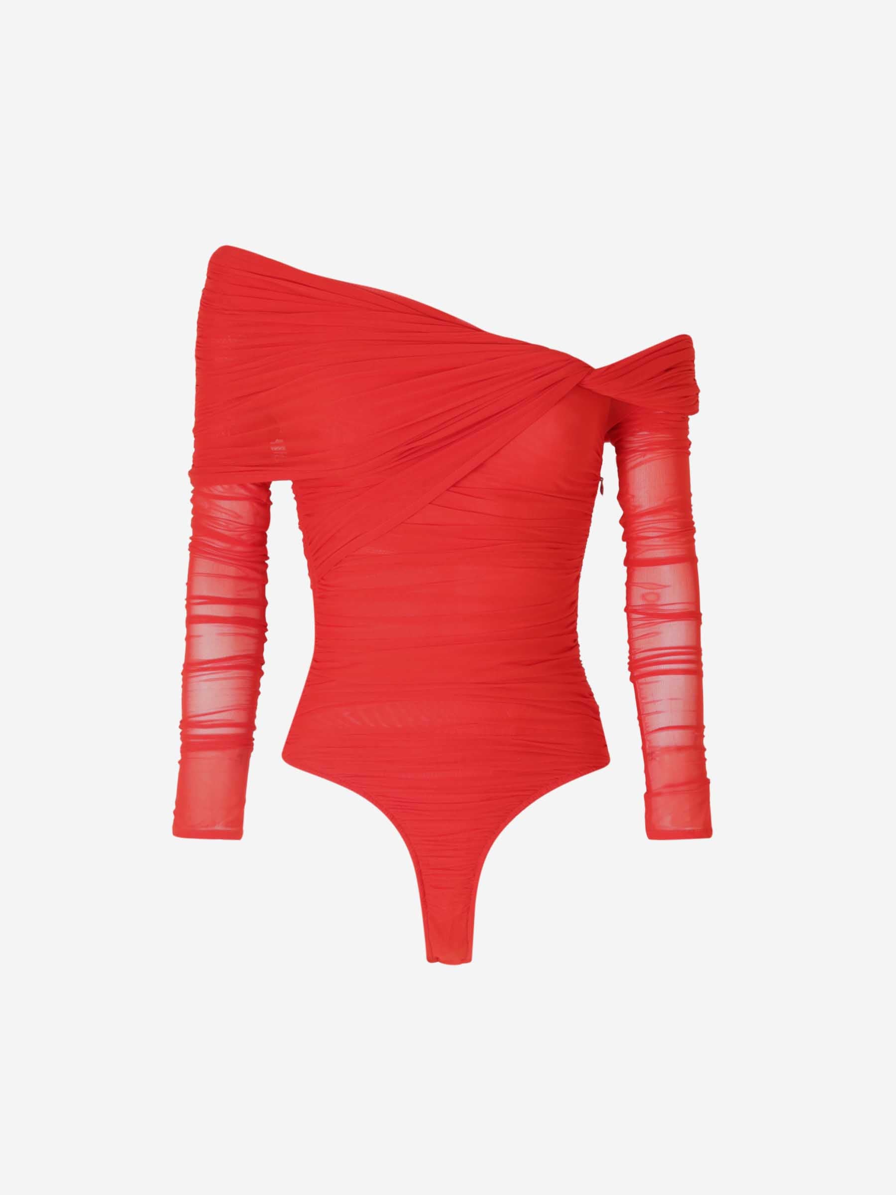 Mesh Ruched Bodysuit