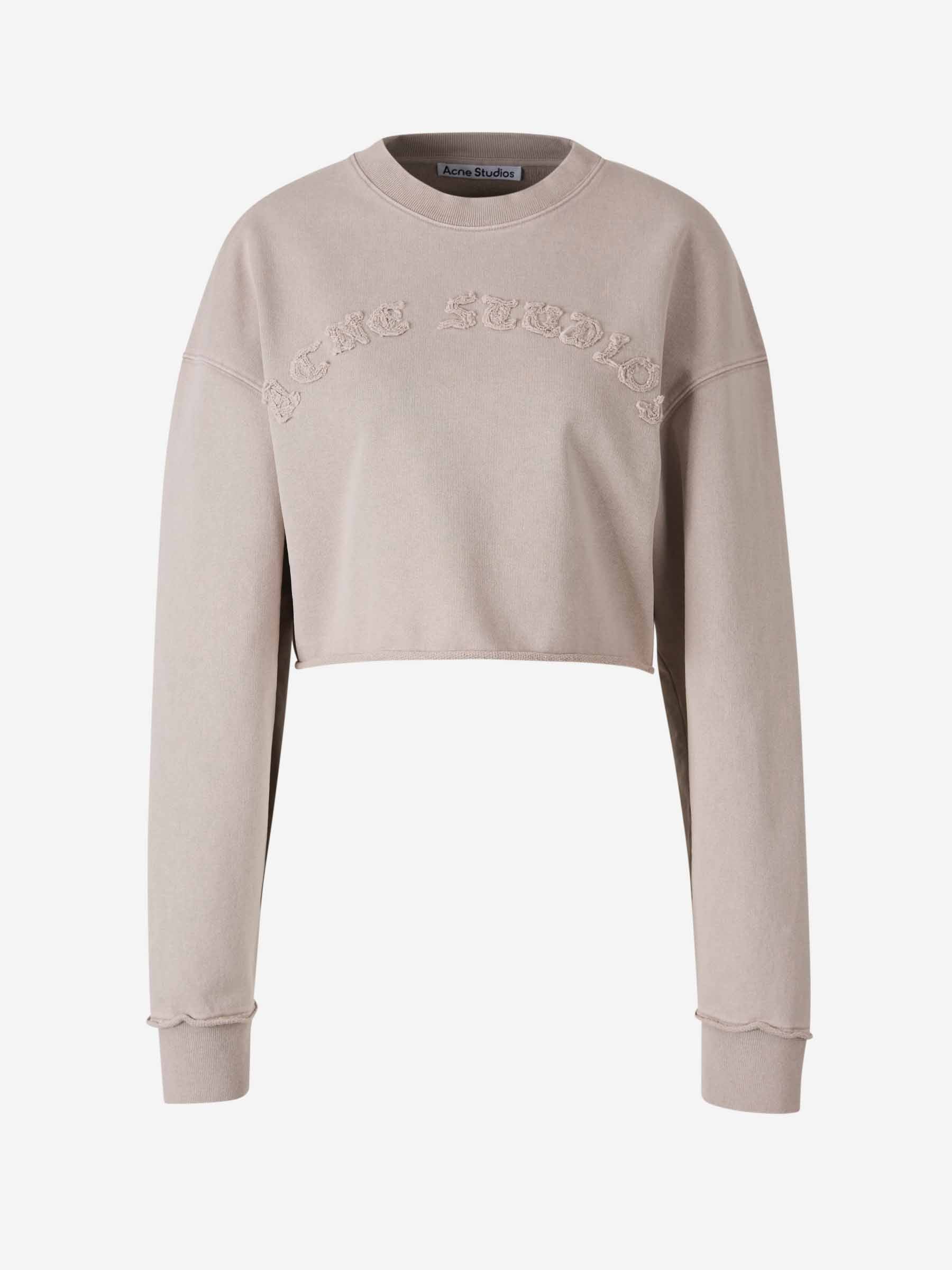 Cropped Crew Neck Sweatshirt