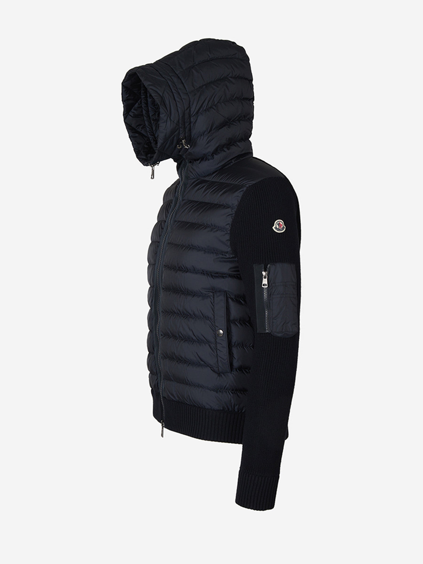 Moncler Cárdigan Acolchado Tricot Logo color Azul Noche sku 543-000976 01 - Foto 2