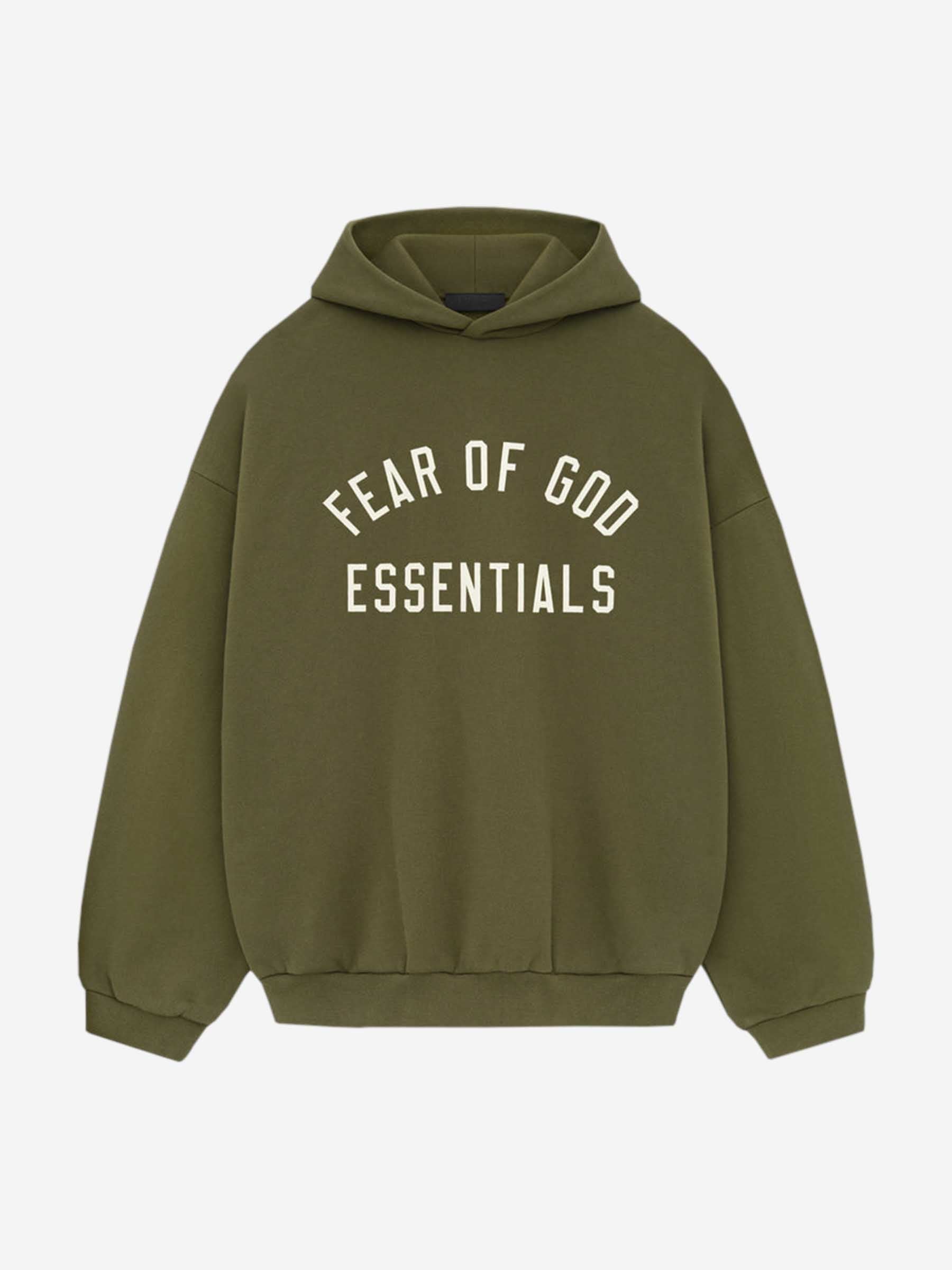 Fear of God Essentials Sudadera Loga Algodón color Verde Militar sku 545-001700 04 - Foto 1