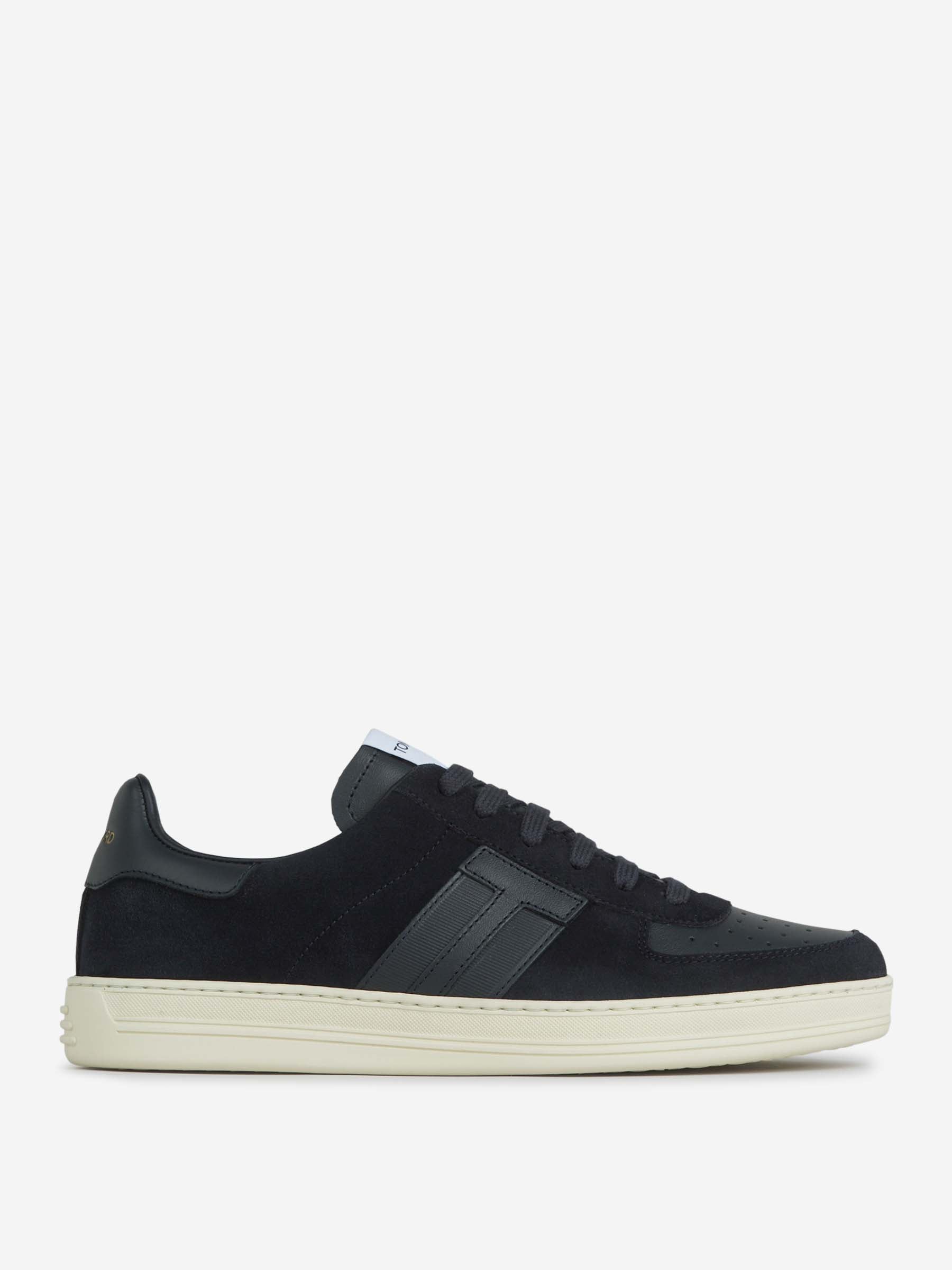 Tom Ford Sneakers Piel Logo color Azul Noche sku 616-002823 01 - Foto 1