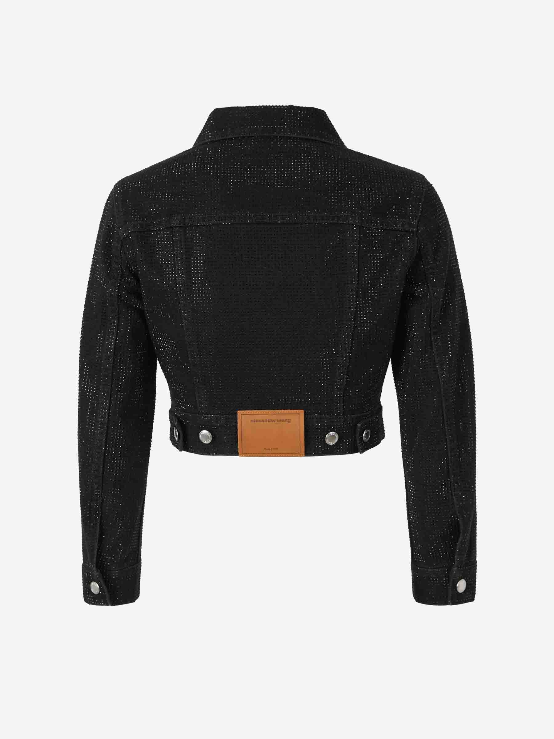 Alexander Wang Chaqueta Brillos Denim color Negro sku 741-002201 01 - Foto 2