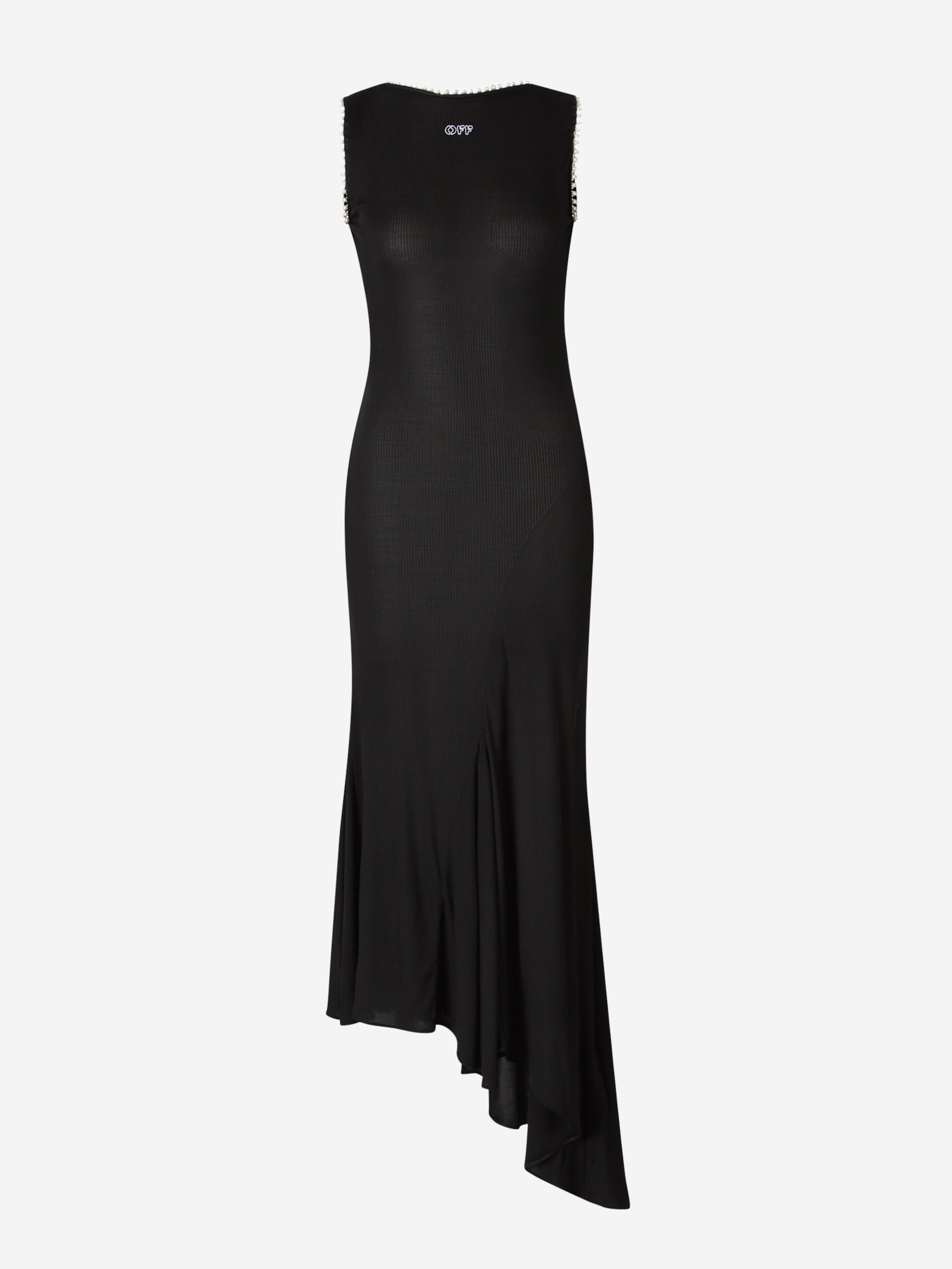 Off-White Vestido Midi Bordados color Negro sku 721-000305 01 - Foto 1