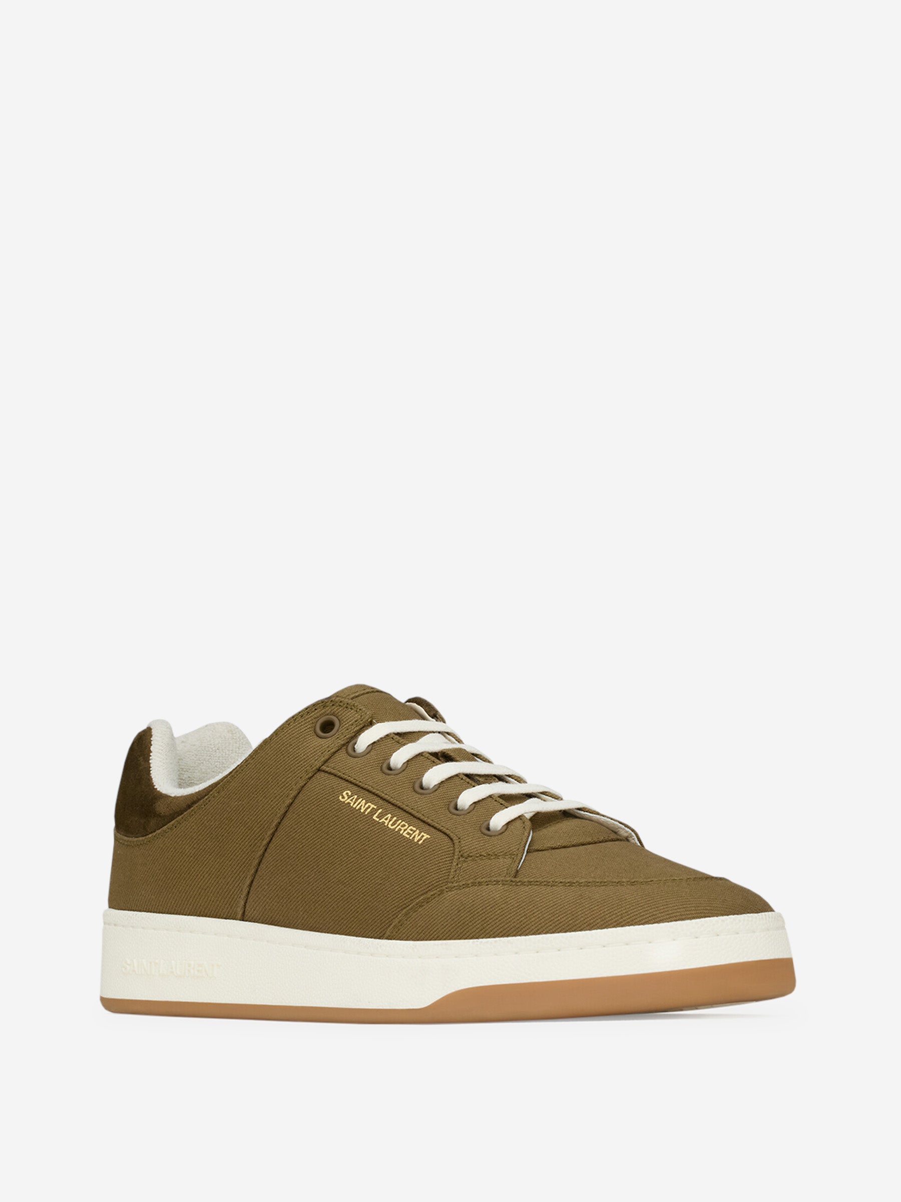 Saint Laurent Sneakers SL/61 de gabardina color Verde Oscuro sku 616-002924 01 - Foto 2