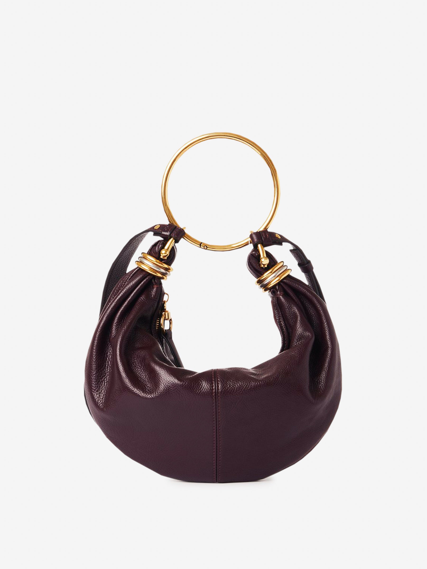 Chloé Bolso Hobo Cuero color Burdeos sku 810-007775 02 - Foto 1